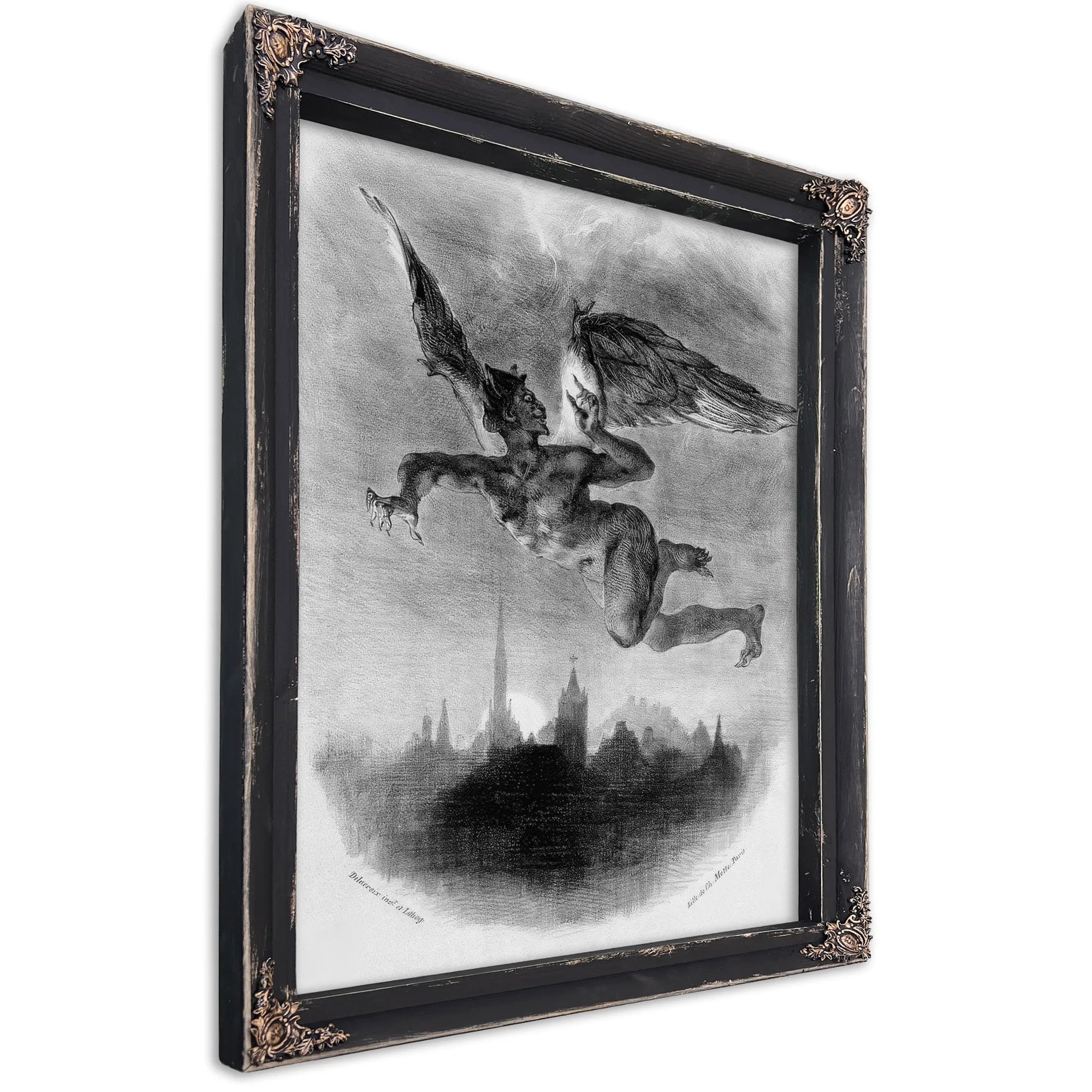 Mephistopheles' Prologue In The Sky, From Goethe's Faust By Ferdinand Victor Eugene Delacroix Fine Art Print