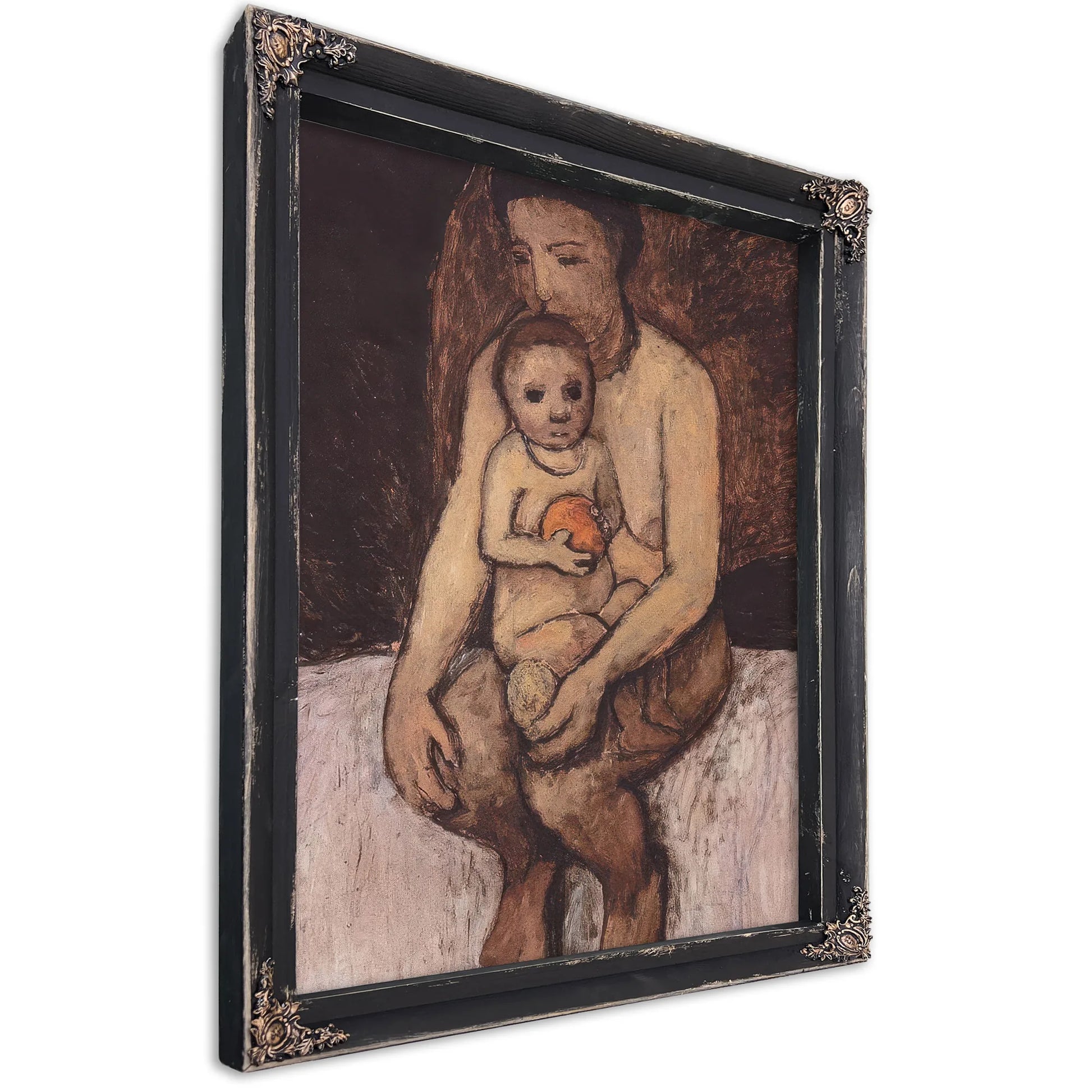 Seated Mother With Child On Her Lap By Paula Modersohn Becker Fine Art Print