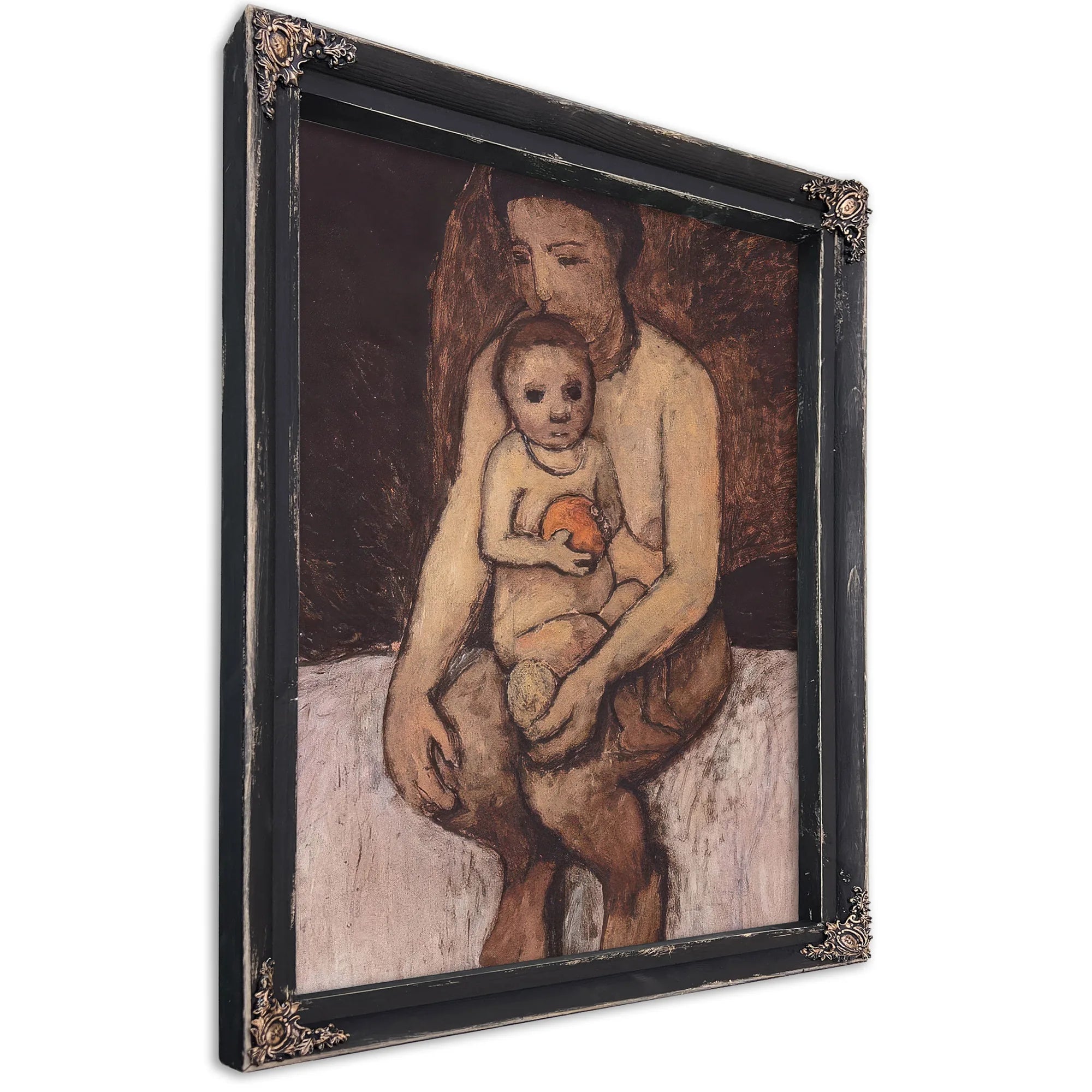 Seated Mother With Child On Her Lap By Paula Modersohn Becker Fine Art Print