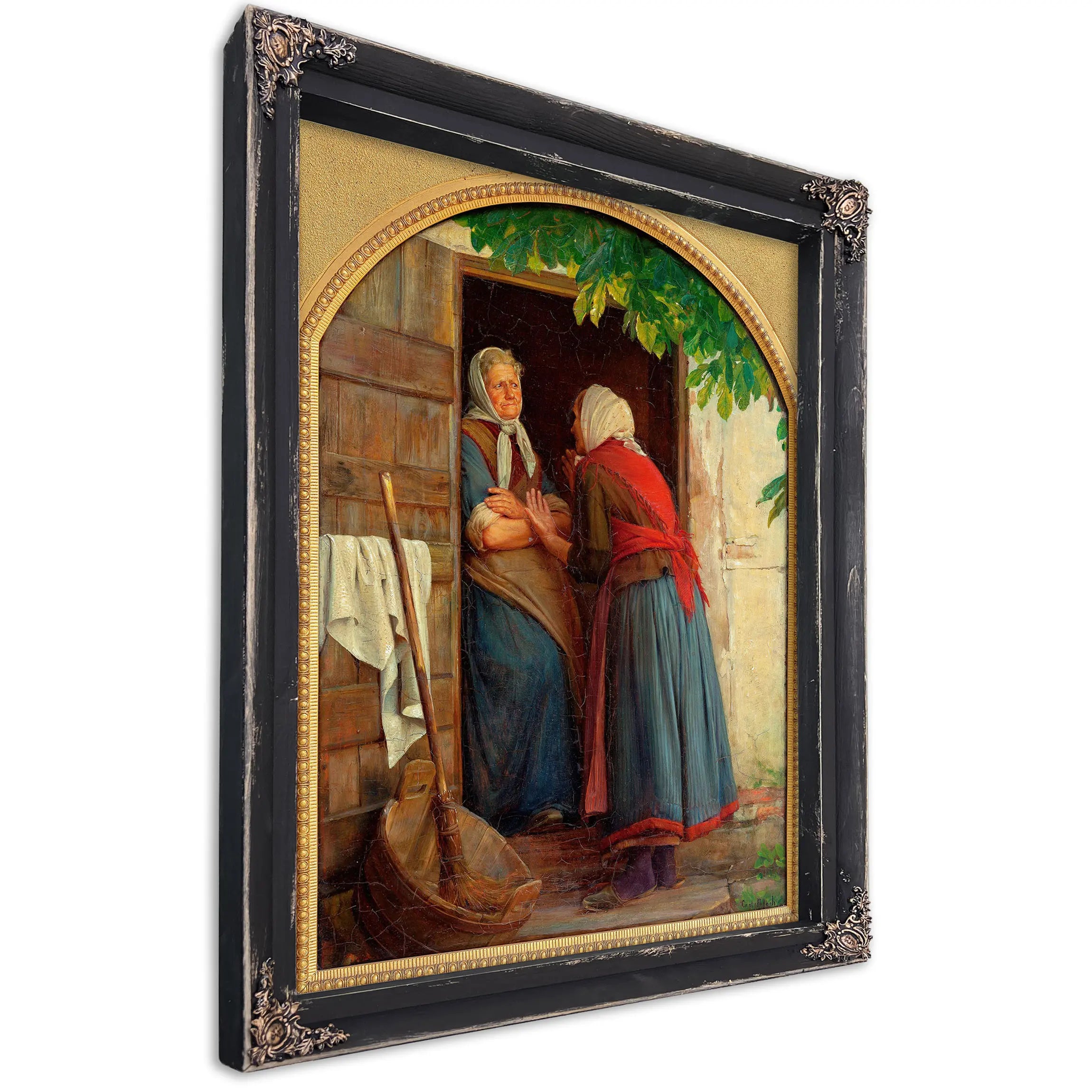 Two Women Talking 2 by Carl Bloch