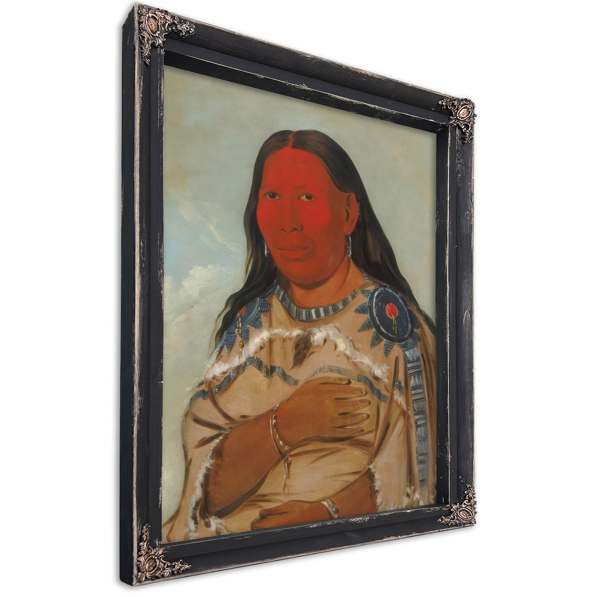 Wife Of Two Crows By George Catlin Fine Art Print