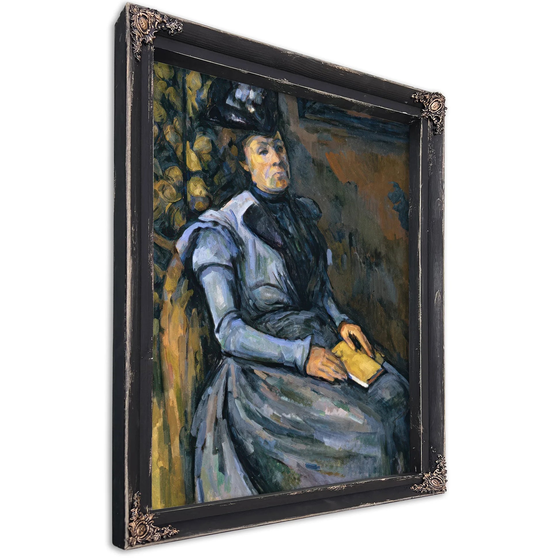 Seated Woman In Blue By Paul Cezanne Fine Art Print