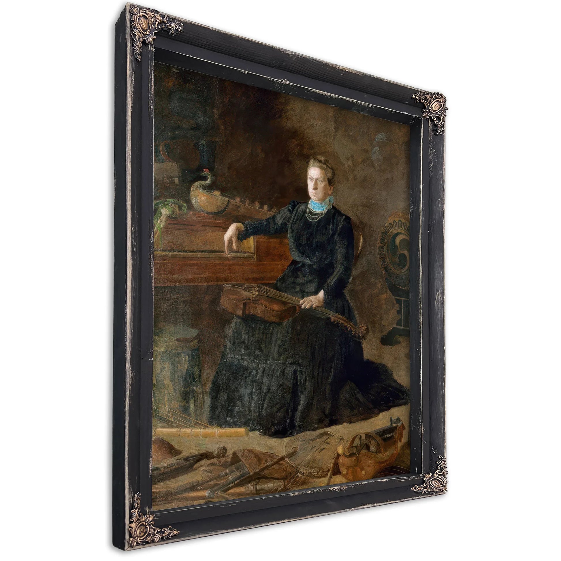Antiquated Music (Portrait Of Sarah Sagehorn Frishmuth) By Thomas Eakins Fine Art Print