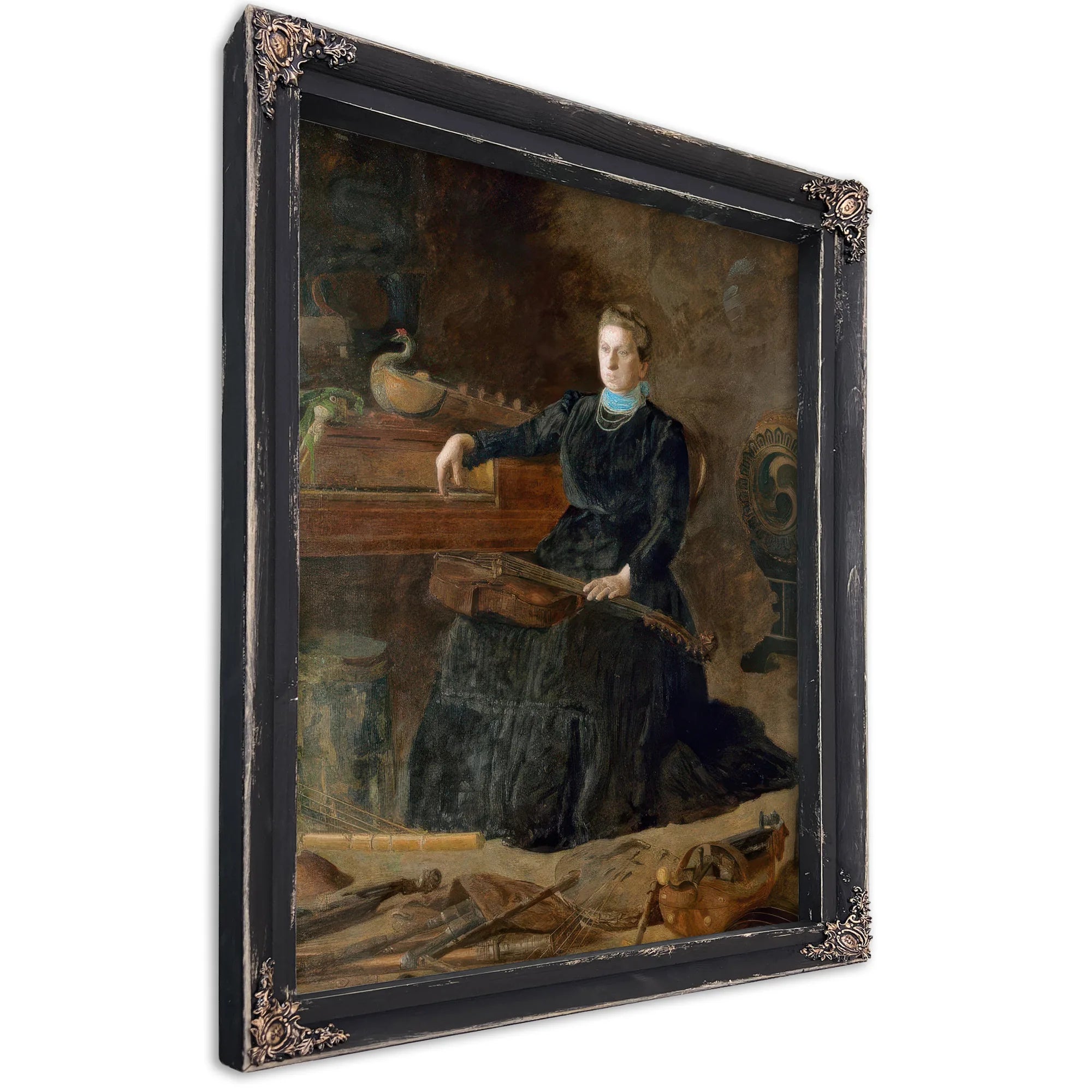 Antiquated Music (Portrait Of Sarah Sagehorn Frishmuth) By Thomas Eakins Fine Art Print
