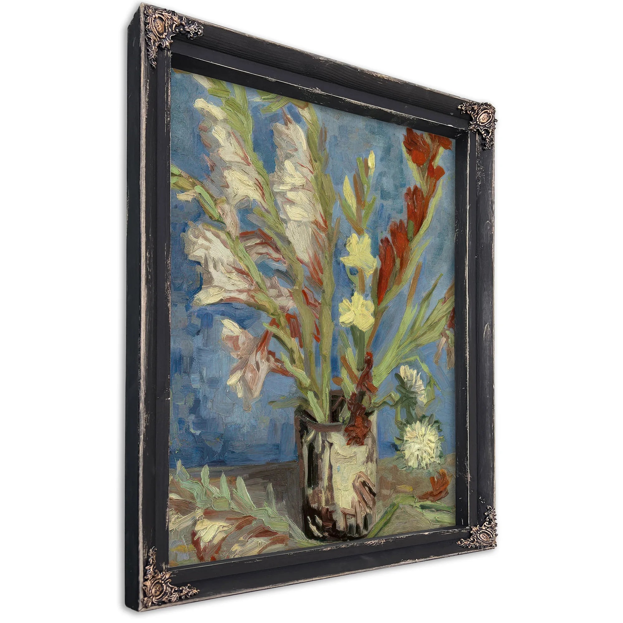 Vase With Gladioli And Chinese Asters By Vincent Van Gogh Fine Art Print