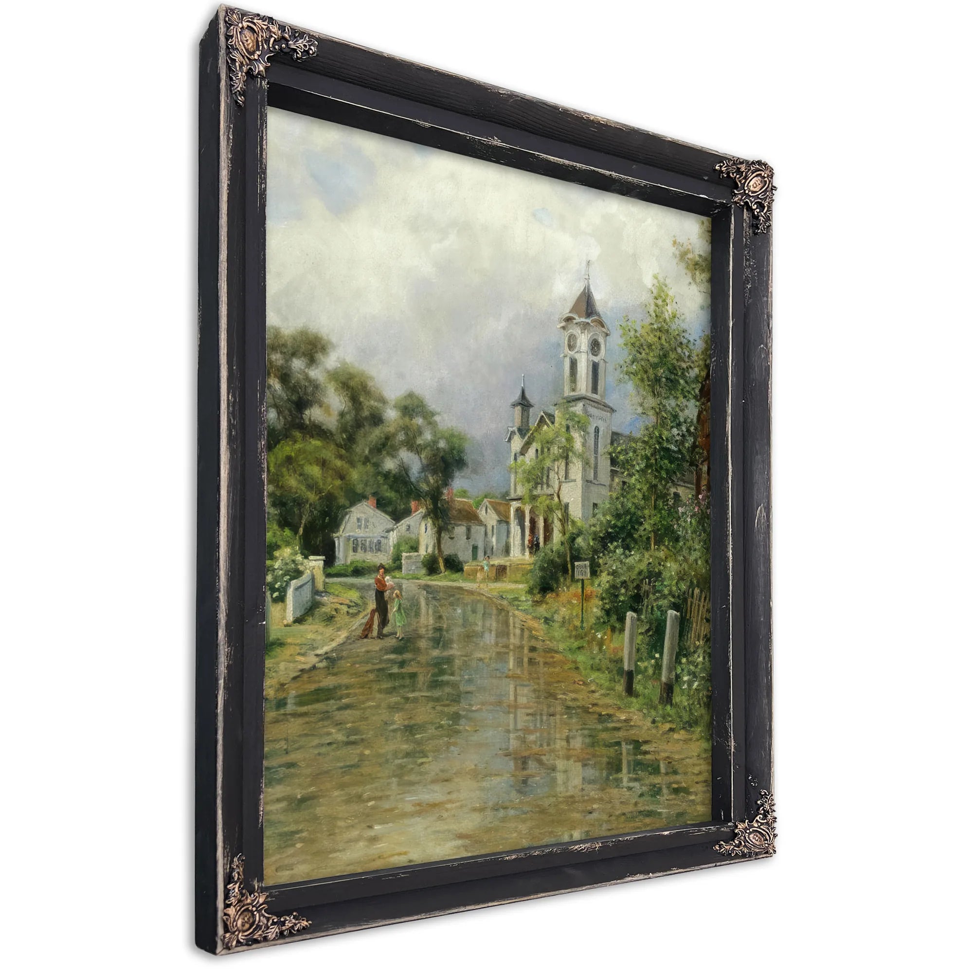 View Of Old Mystic, Connecticut By Louis Aston Knight Fine Art Print