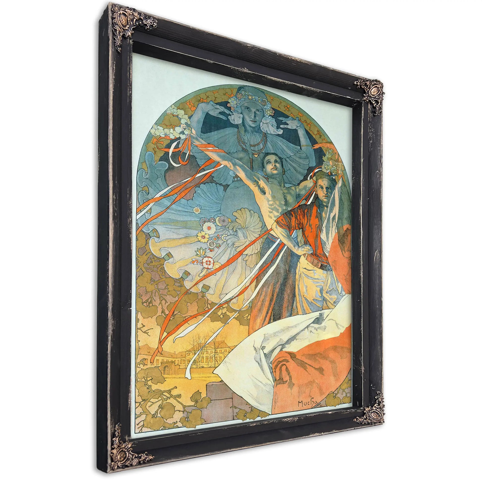 8Th Sokol Festival Prague 1926 Pageant On The Vltava River by Alphonse Mucha