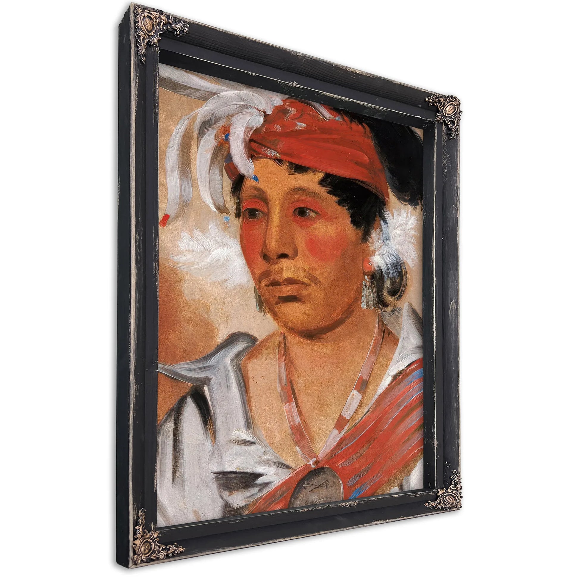 String, A Renowned Warrior By George Catlin Fine Art Print