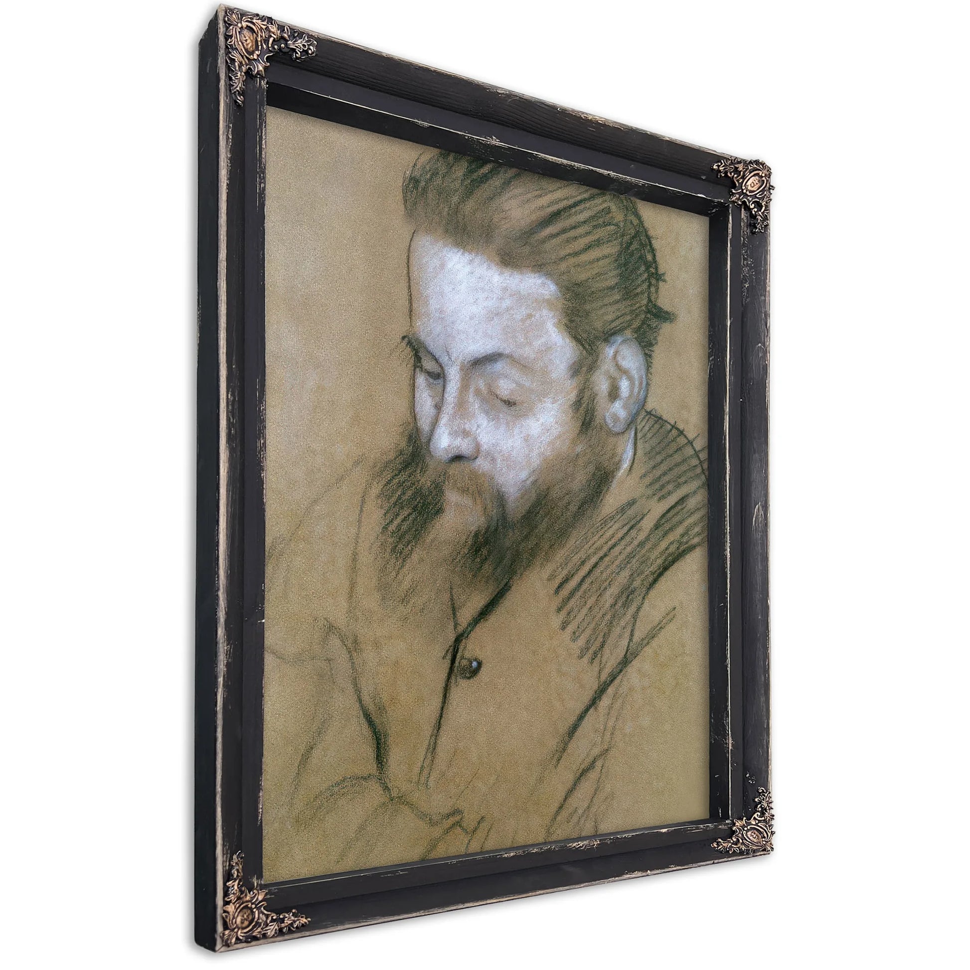Portrait Of Diego Martelli By Edgar Degas Fine Art Print