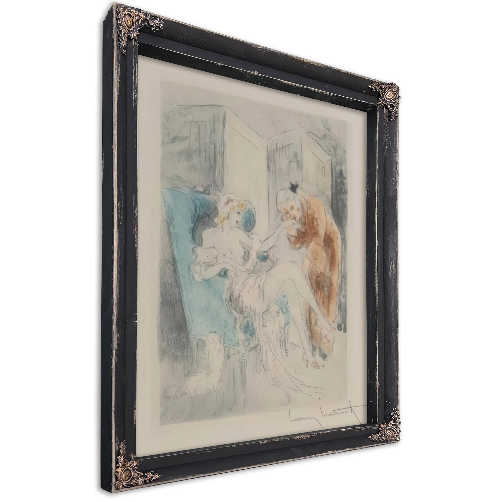 Group Of Six Illustrations From Le Nuit Et Le Moment 1946 By Louis Icart Fine Art Print