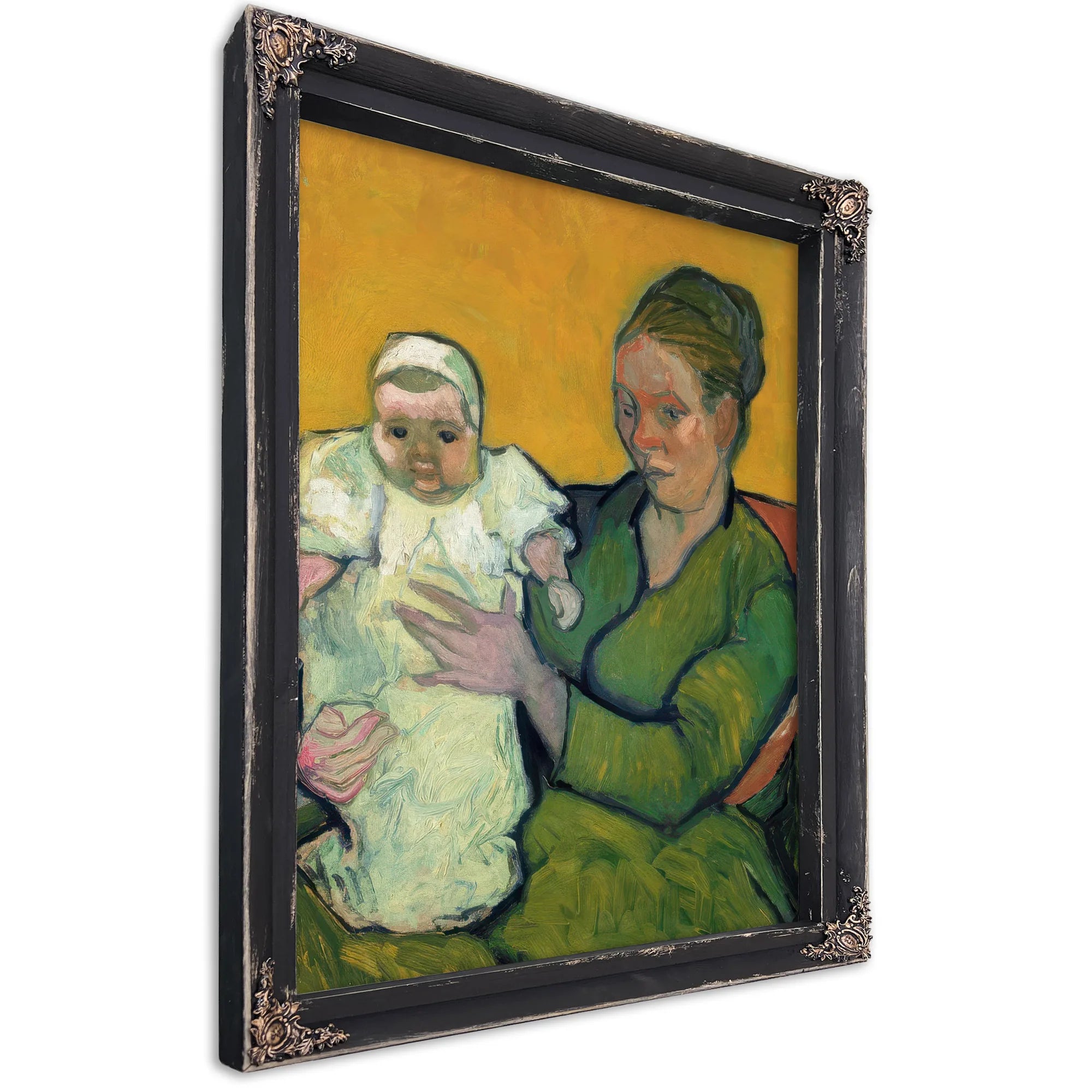 Portrait Of Madame Augustine Roulin And Baby Marcelle By Vincent Van Gogh Fine Art Print