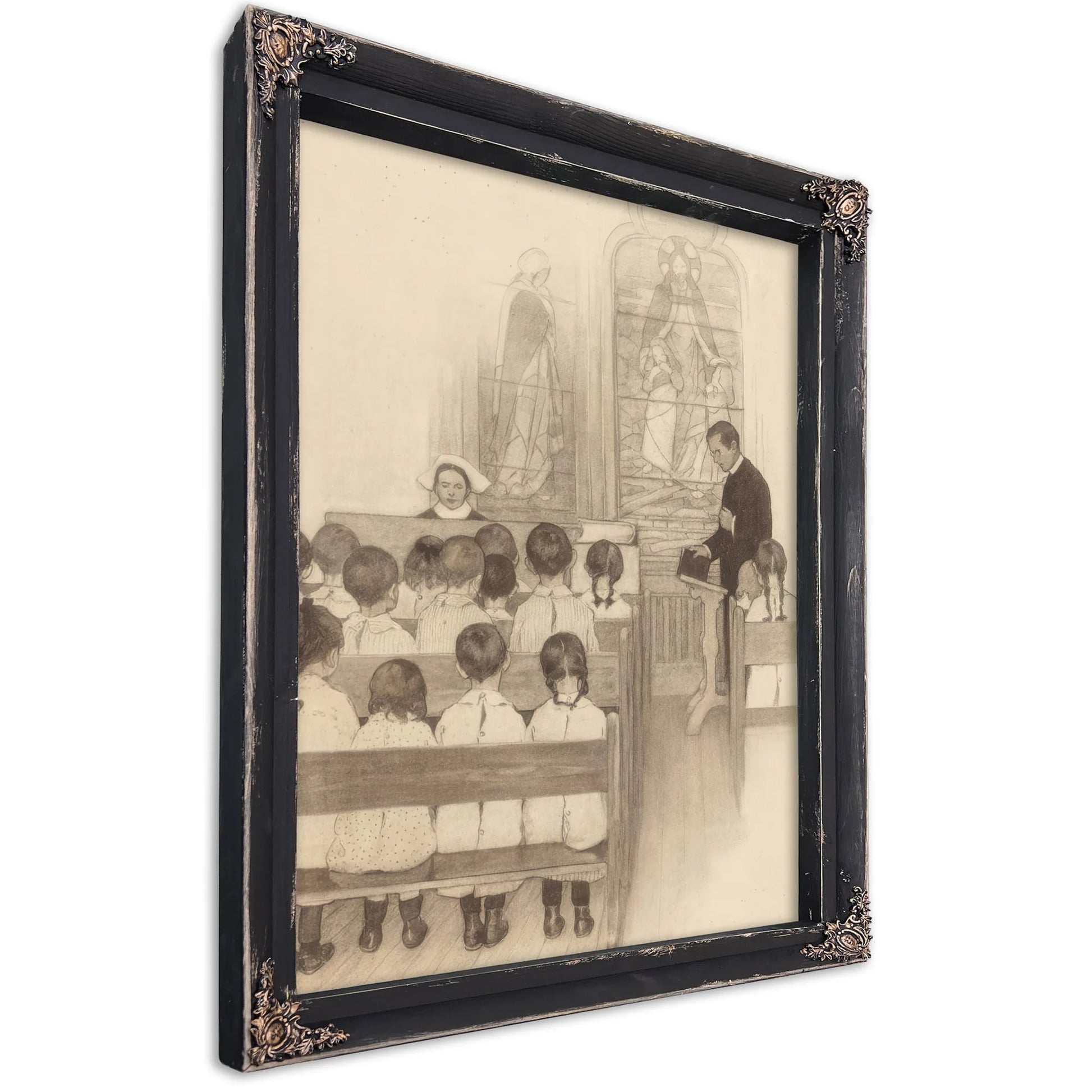 Chapel Grace Church Nursery The Century Magazine Interior Illustration November 1902 By Jessie Willcox Smith Fine Art Print