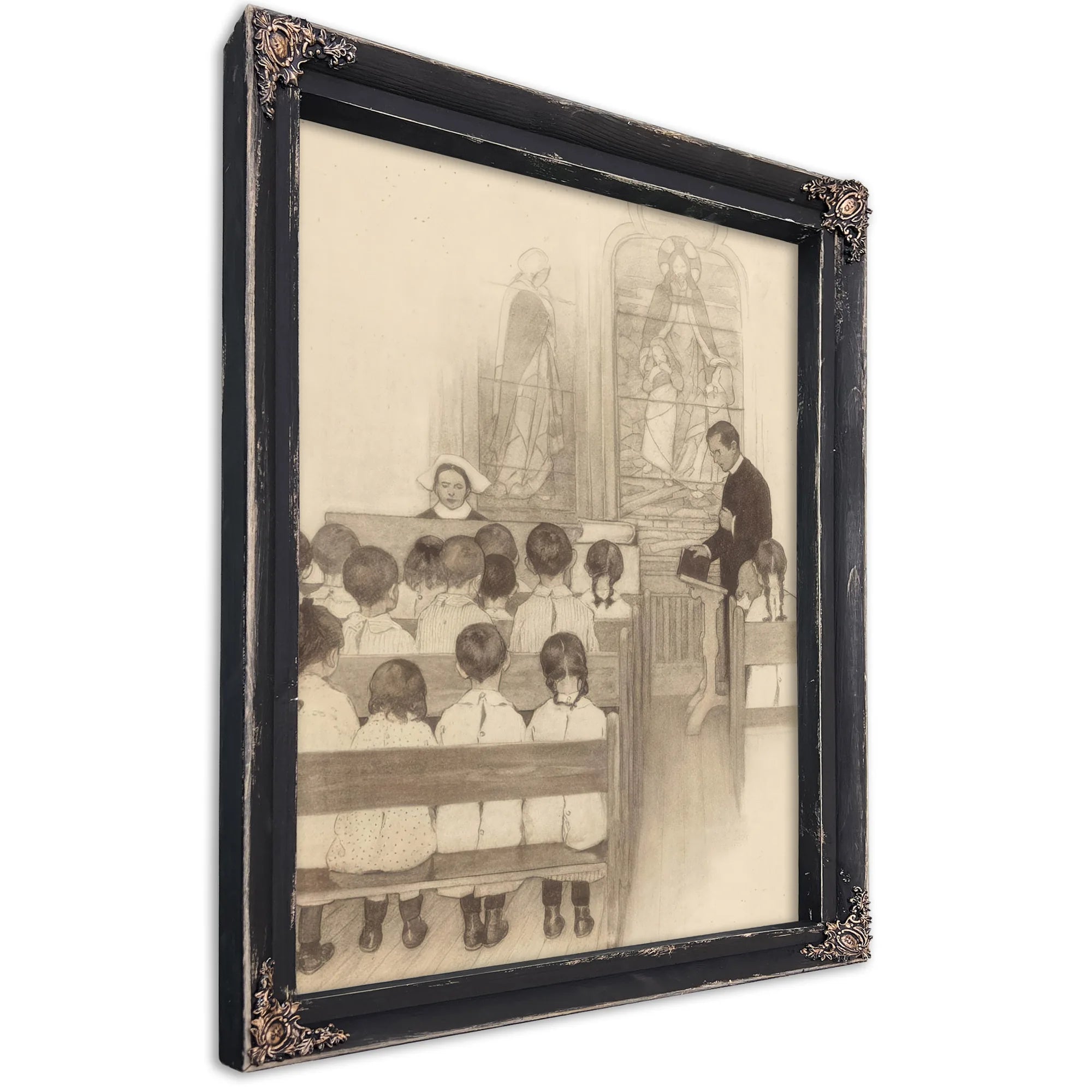 Chapel Grace Church Nursery The Century Magazine Interior Illustration November 1902 By Jessie Willcox Smith Fine Art Print