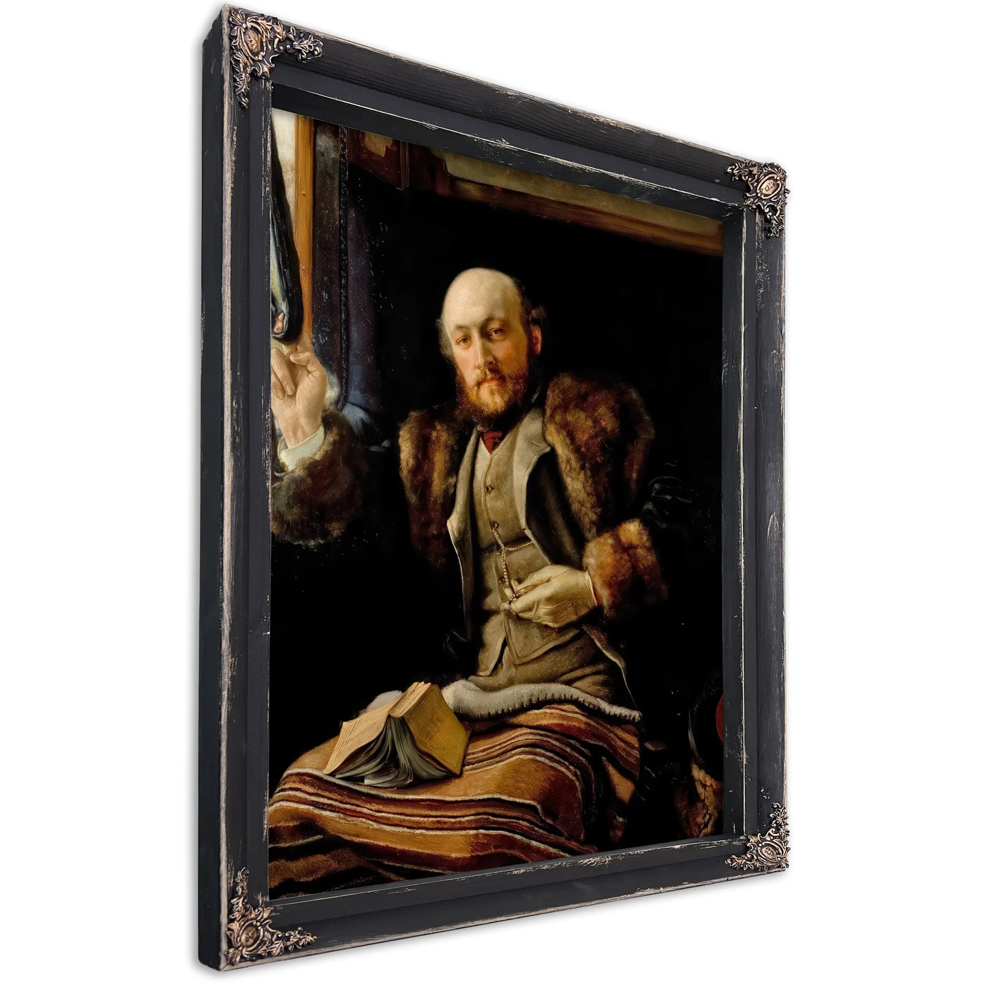 Gentleman In A Railway Carriage By James Tissot Fine Art Print