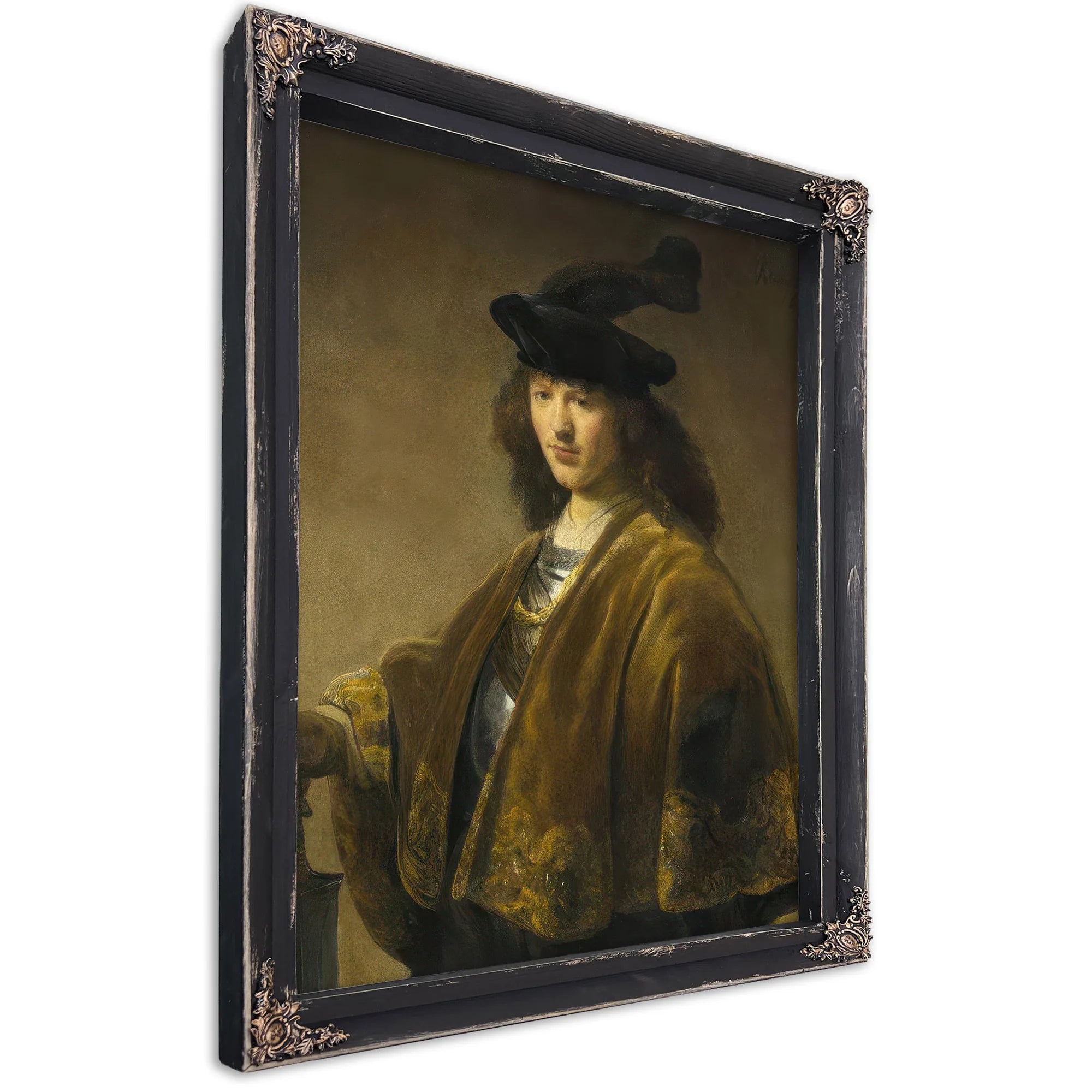 Young Man With A Sword By Rembrandt Fine Art Print