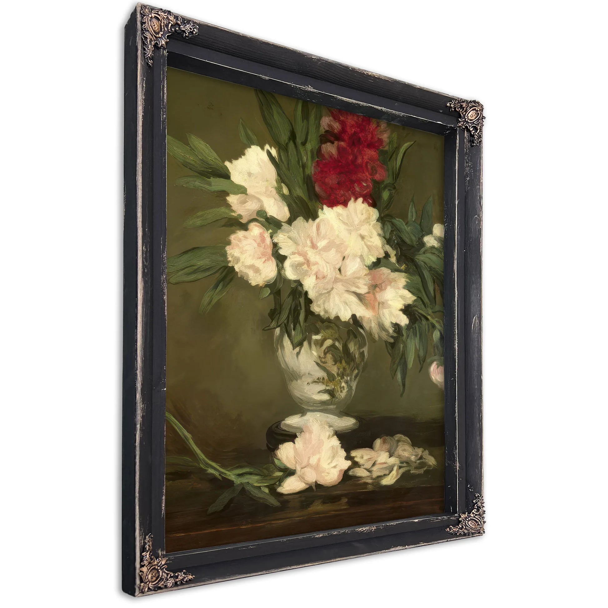 Vase Of Peonies On A Small Pedestal By Edouard Manet Fine Art Print