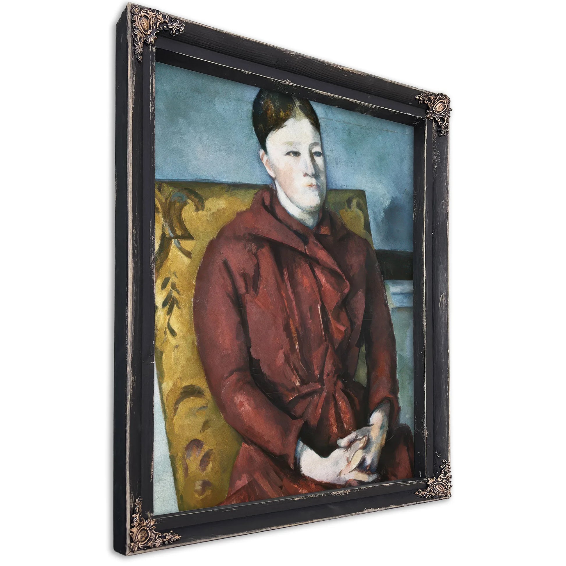 Madame Cezanne In A Yellow Armchair By Paul Cezanne Fine Art Print