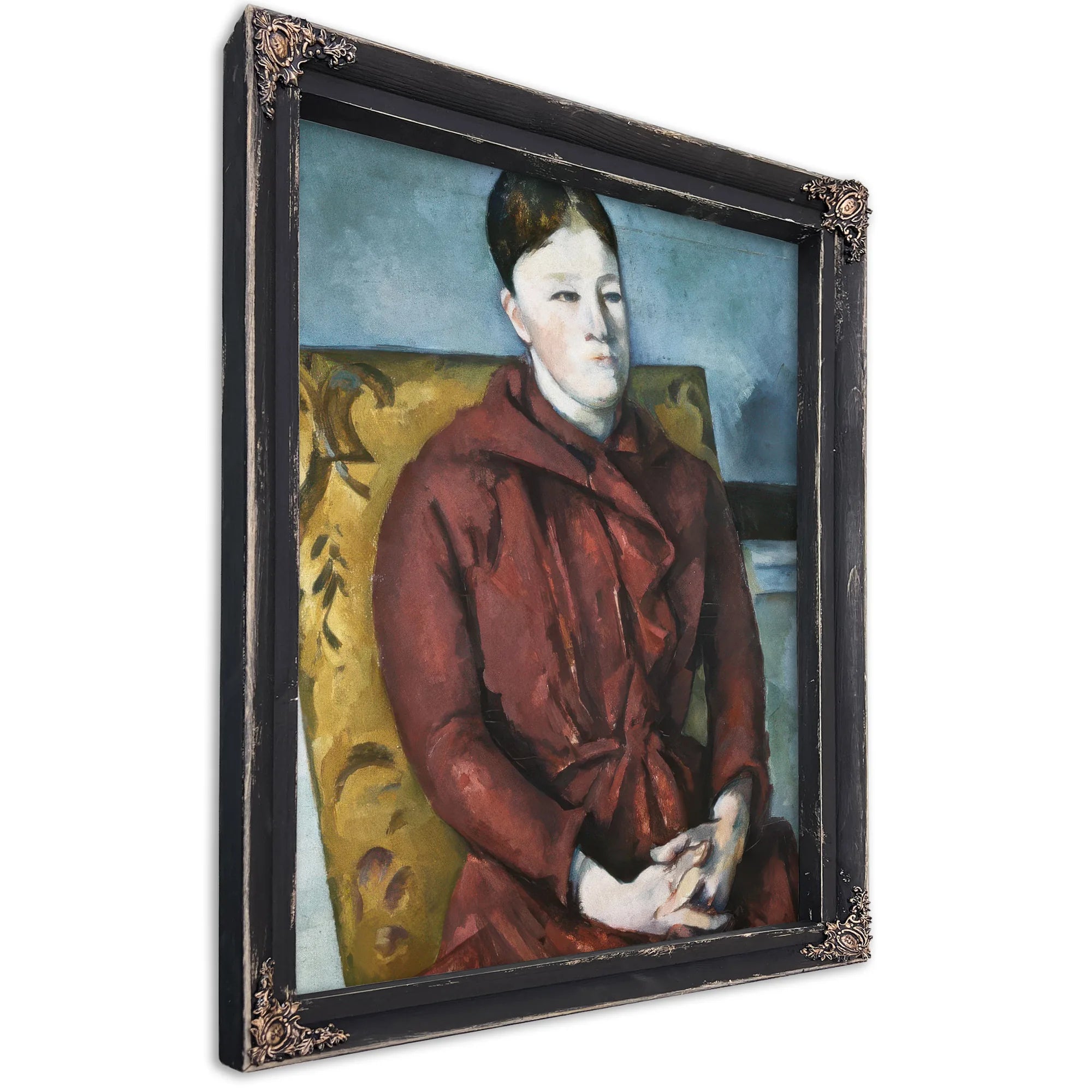 Madame Cezanne In A Yellow Armchair By Paul Cezanne Fine Art Print