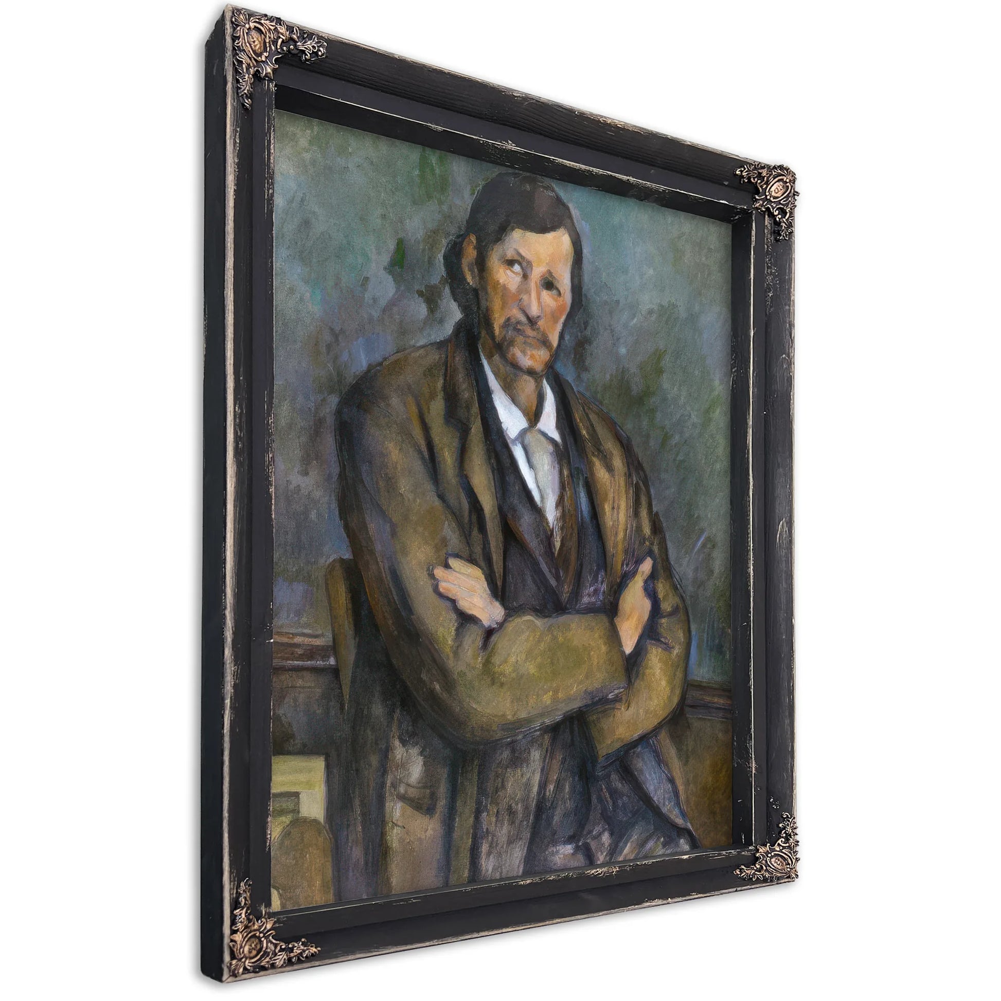 Man With Crossed Arms By Paul Cezanne Fine Art Print