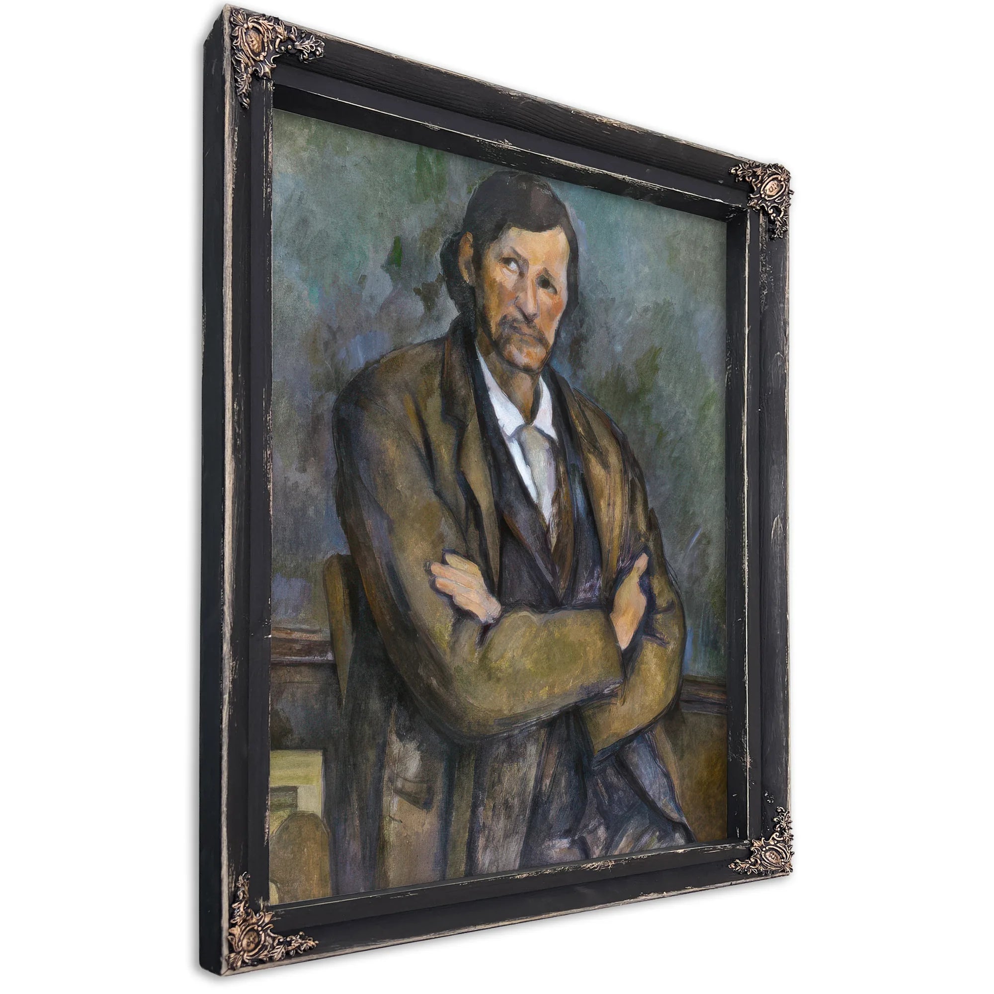 Man With Crossed Arms By Paul Cezanne Fine Art Print