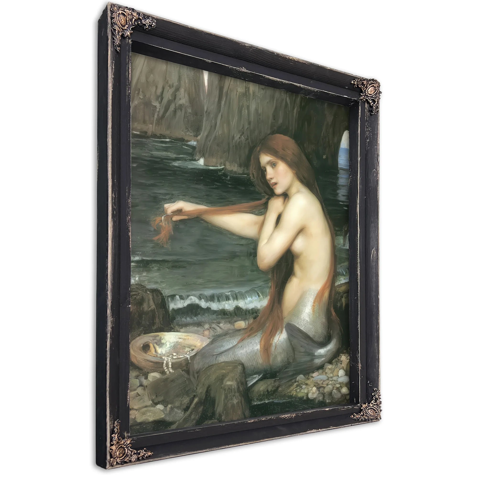 A Mermaid By John Waterhouse Fine Art Print