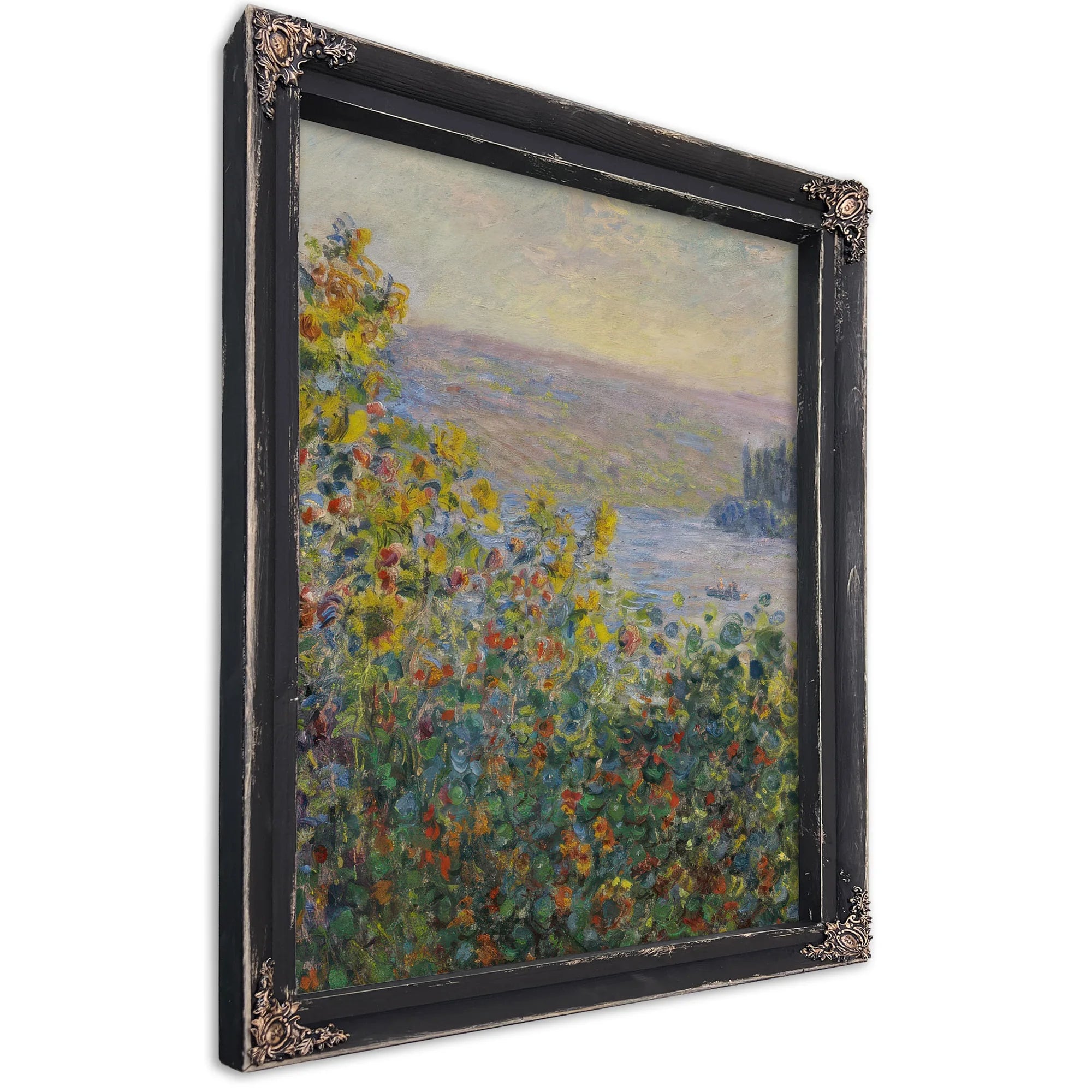 Flower Beds At Vetheuil By Claude Monet Fine Art Print