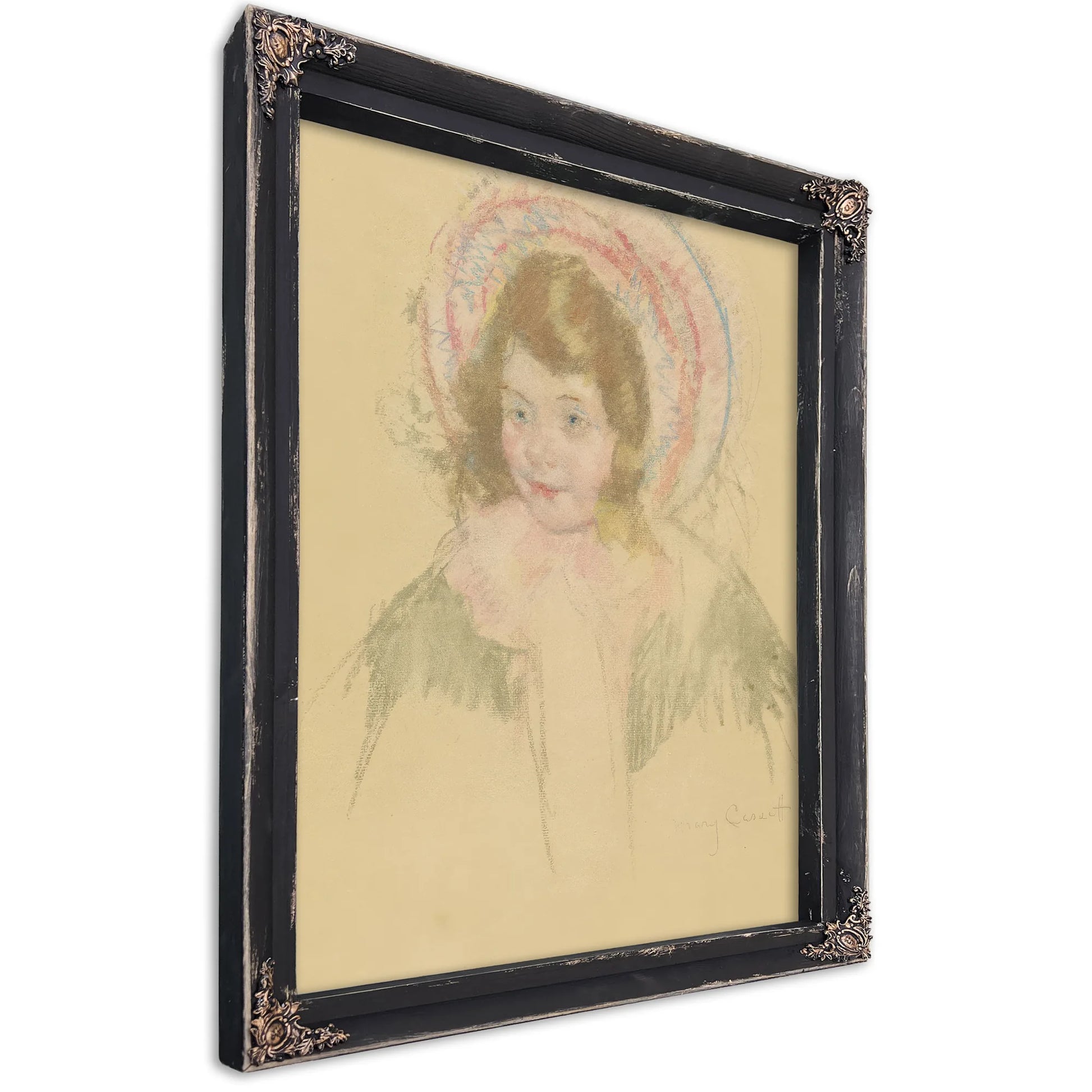 Sara Wearing A Bonnet And Coat By Mary Cassatt Fine Art Print