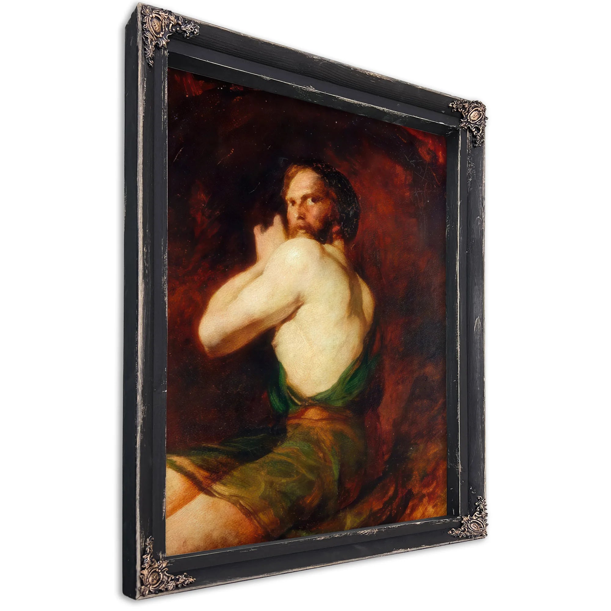 Figure Of A Seated Man By William Etty Fine Art Print