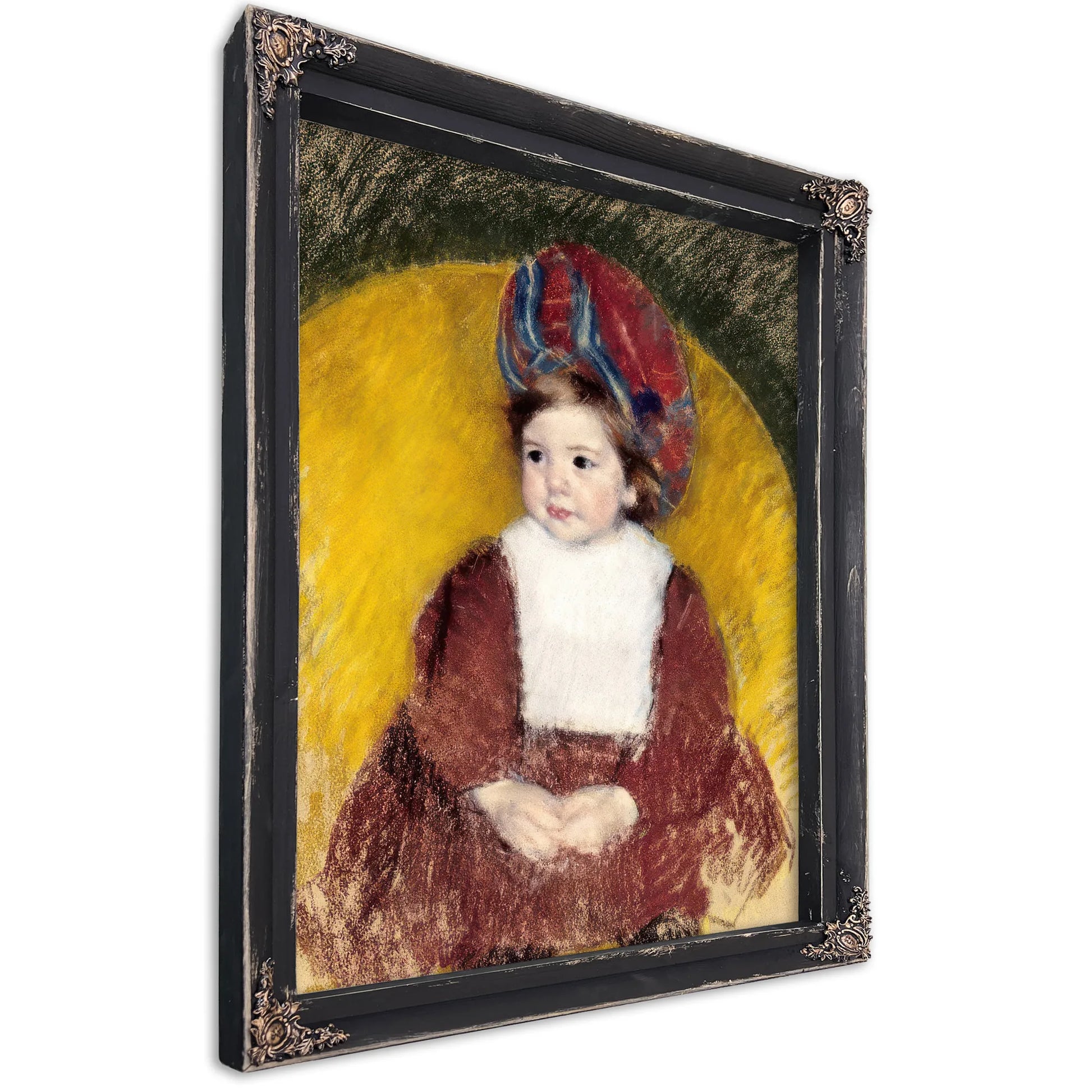 Margot In A Dark Red Costume By Mary Cassatt Fine Art Print