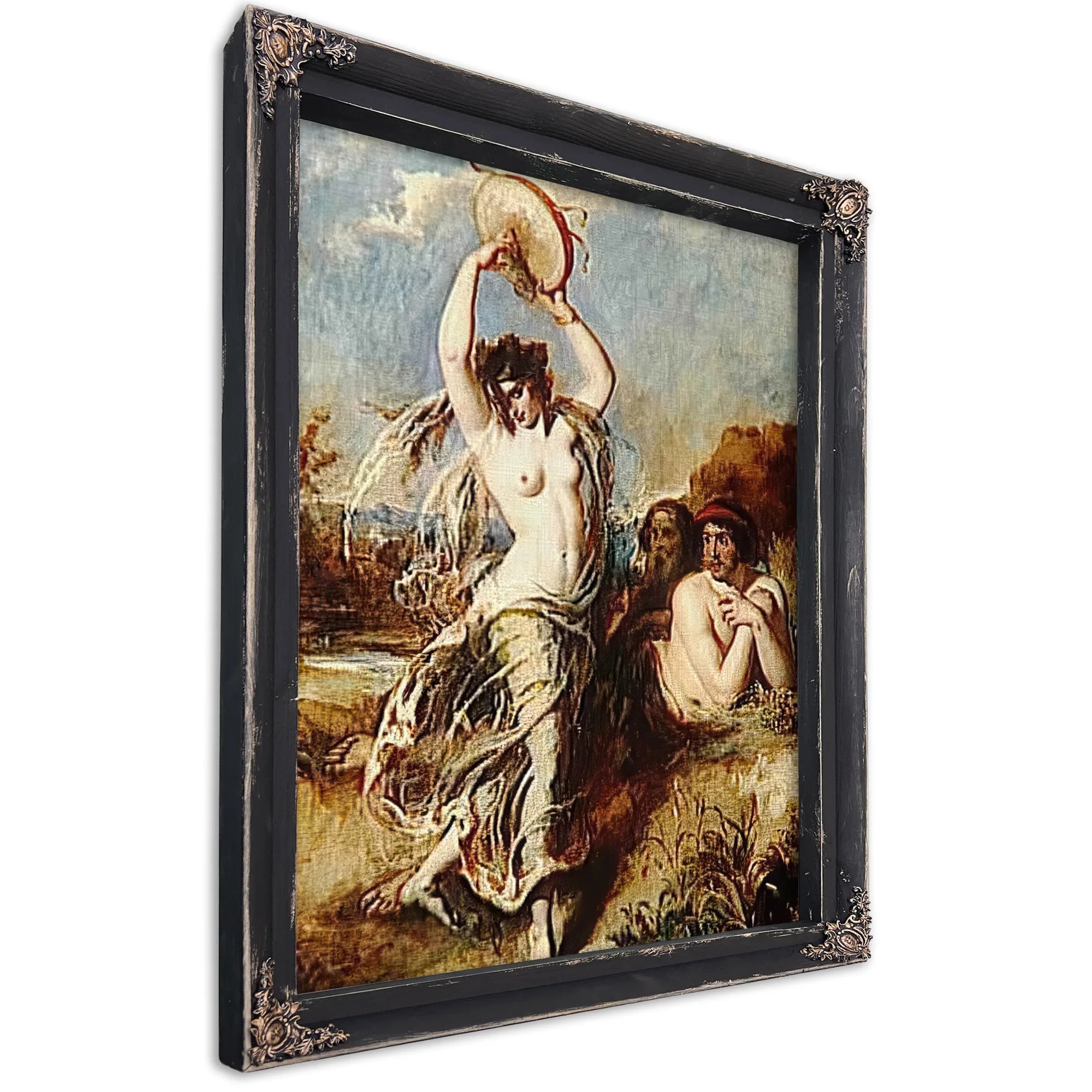 Bacchante Playing The Tambourine By William Etty Fine Art Print