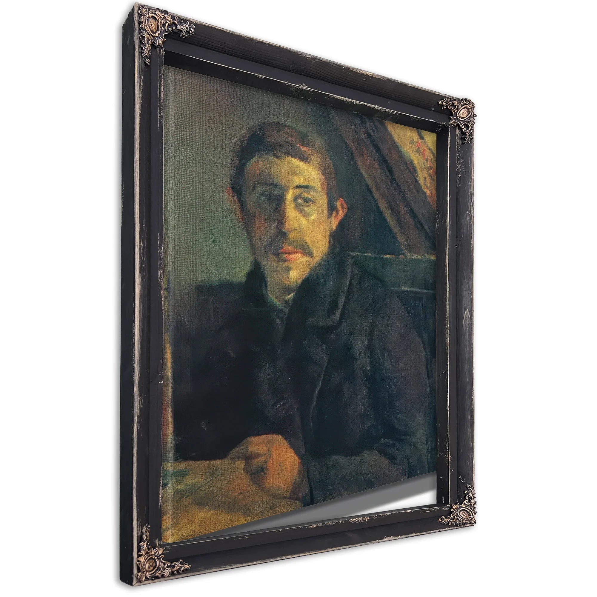 Self Portrait In Front Of Easel By Paul Gauguin Fine Art Print