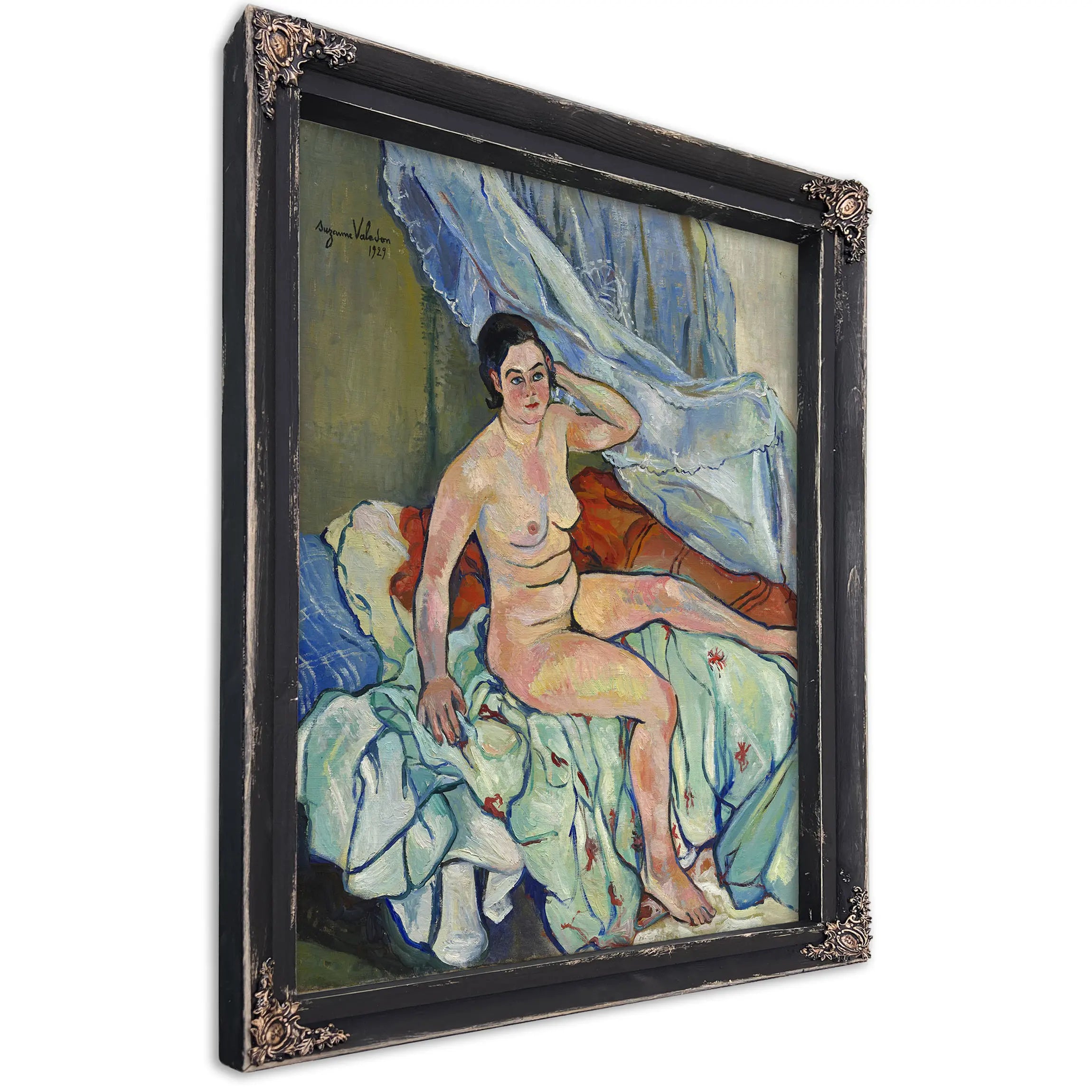 Nu Assis Au Bord D Un Lit by Suzanne Valadon