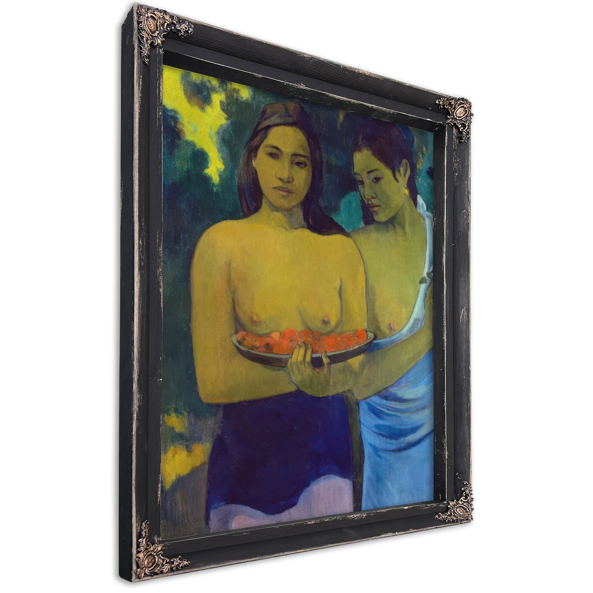 Two Tahitian Women By Eugene Henri Paul Gauguin Fine Art Print
