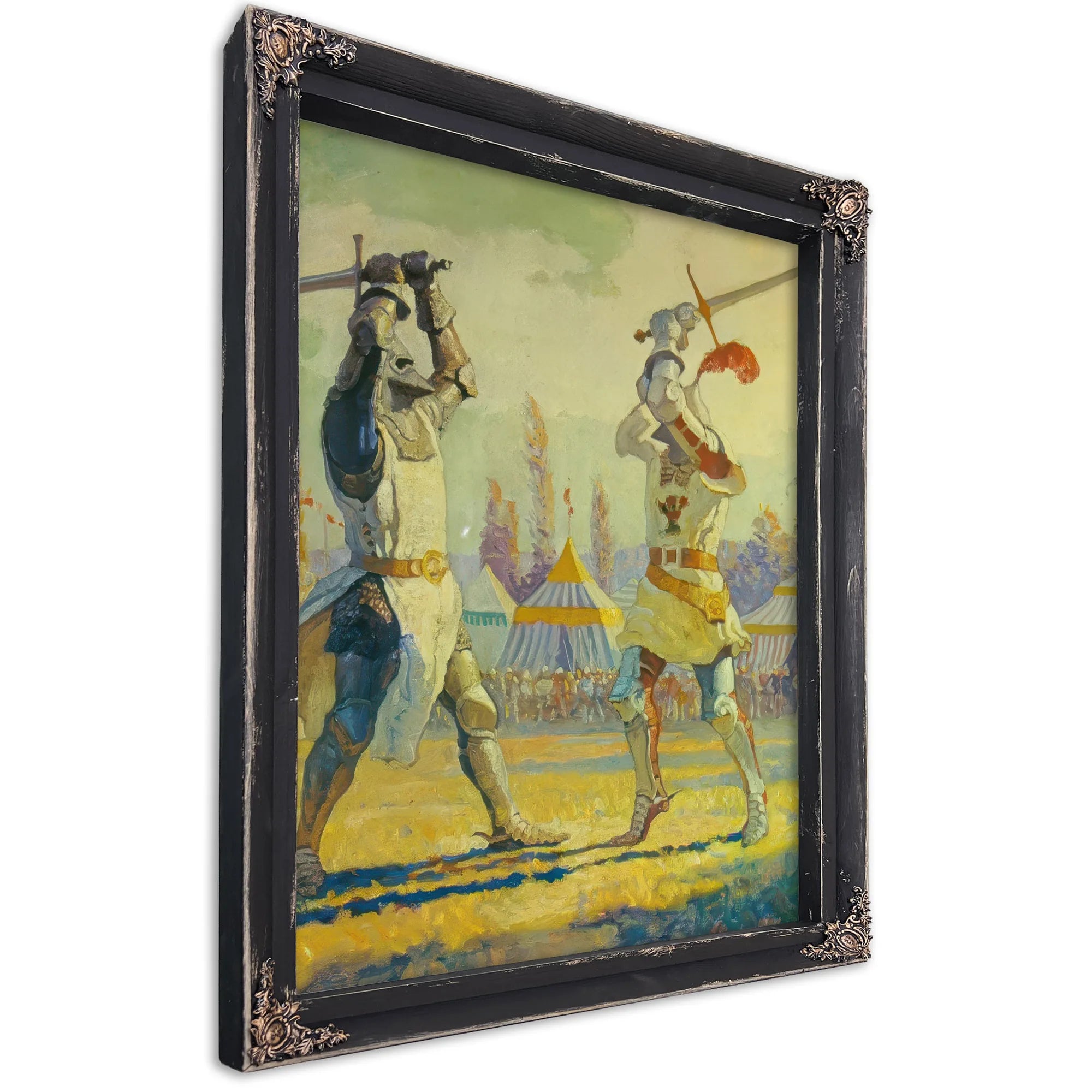 Sir Nigel Sustains Endlands Honor In The Lists By NC Wyeth Fine Art Print