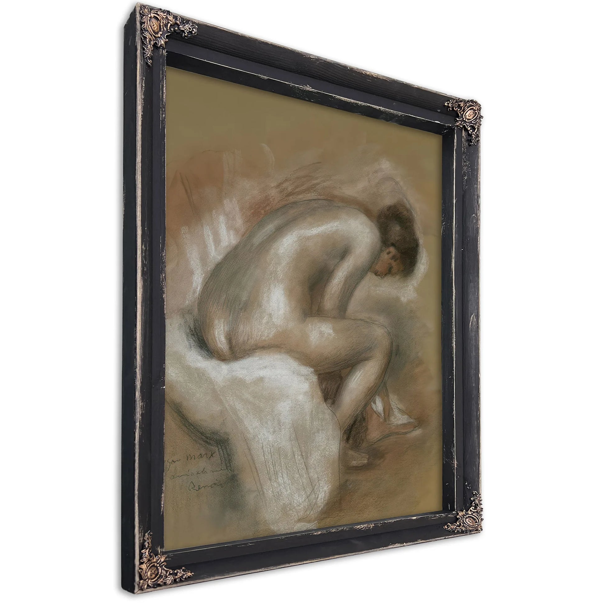 Seated Nude By Pierre Auguste Renoir Fine Art Print