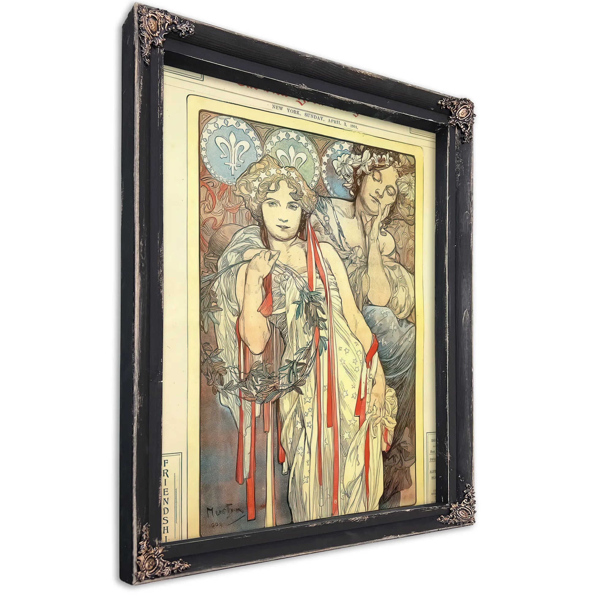 Sunday Art Supplement Devoted To Mucha Ny Times By Alphonse Mucha Fine Art Print