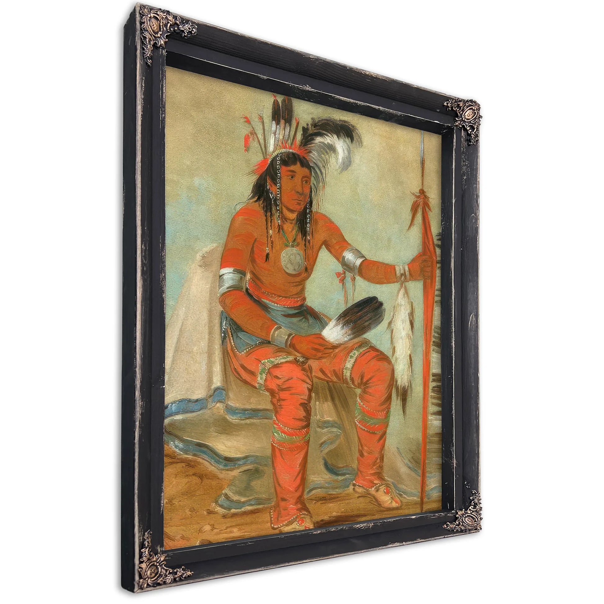 O'n Daig, The Crow, A Dandy By George Catlin Fine Art Print