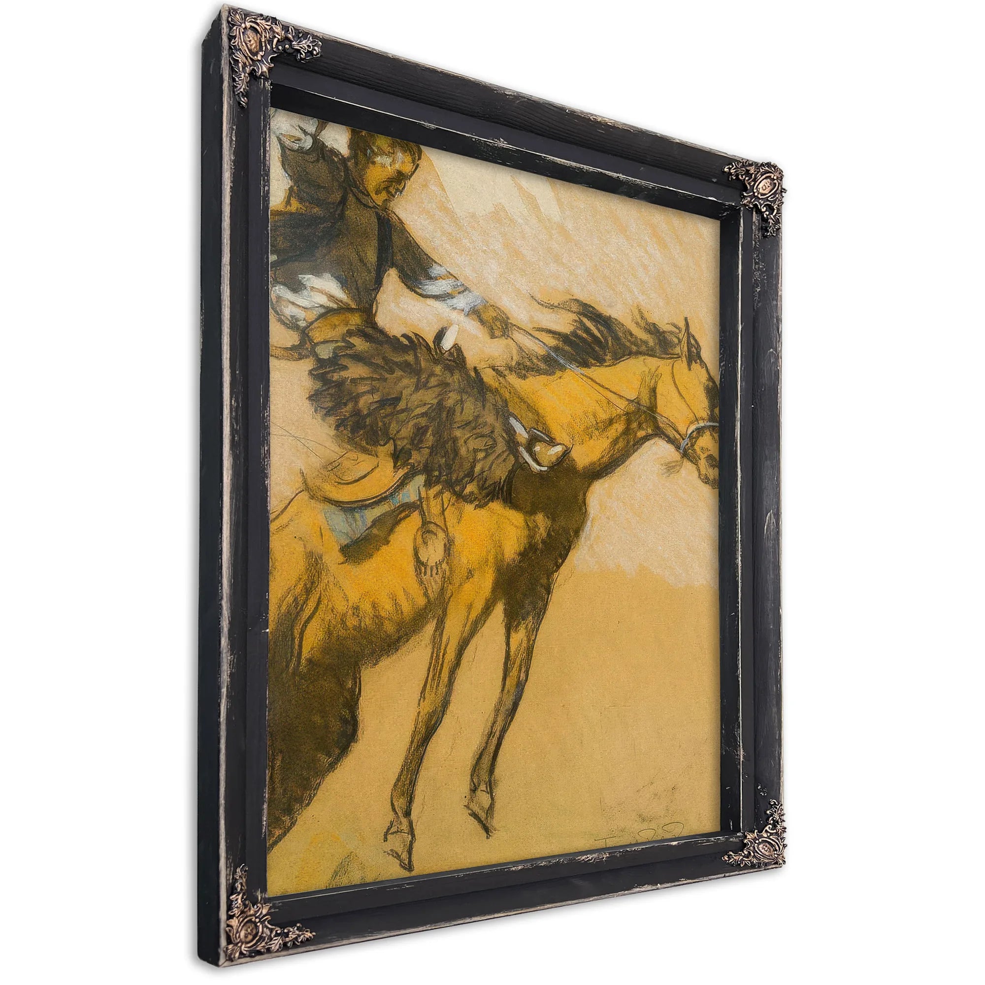 Cowboy On A Bucking Horse (To Old Dad Duncan) By Maynard Dixon Fine Art Print