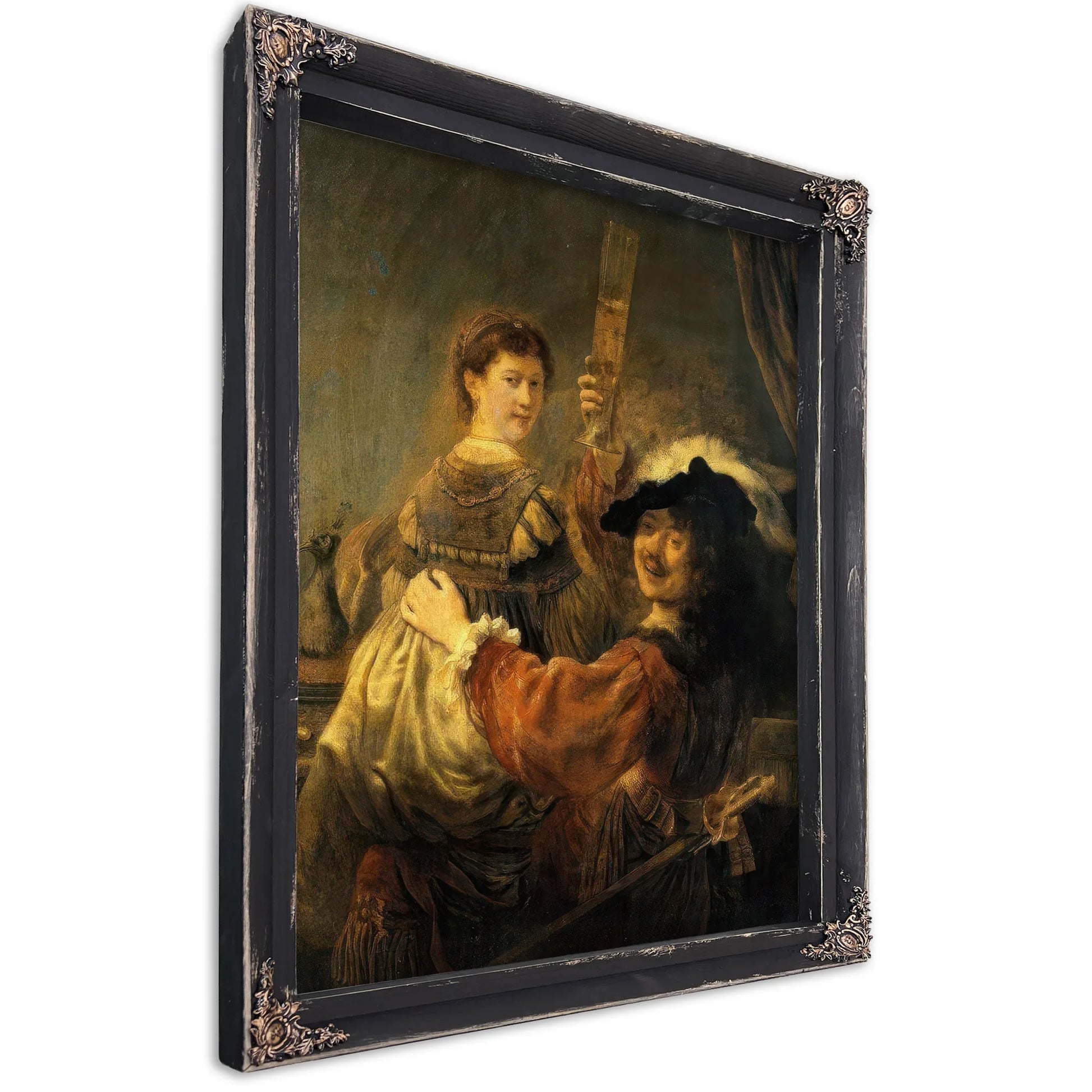Rembrandt And Saskia In The Parable Of The Prodigal Son By Rembrandt Fine Art Print