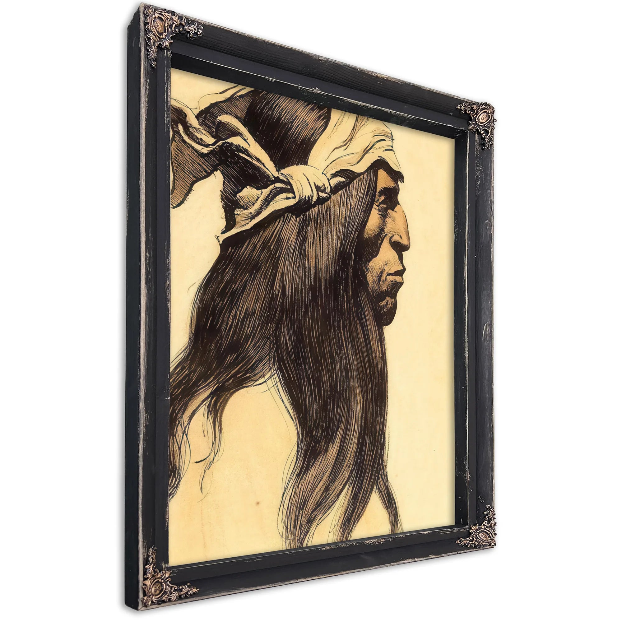 A Portrait Of An Indian By Maynard Dixon Fine Art Print