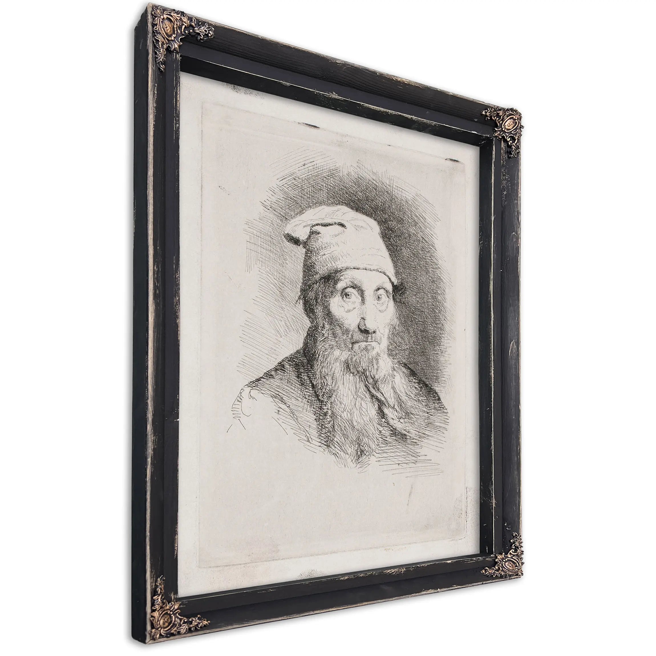 En Gammel Mand Med Hue Brystbillede by Carl Bloch