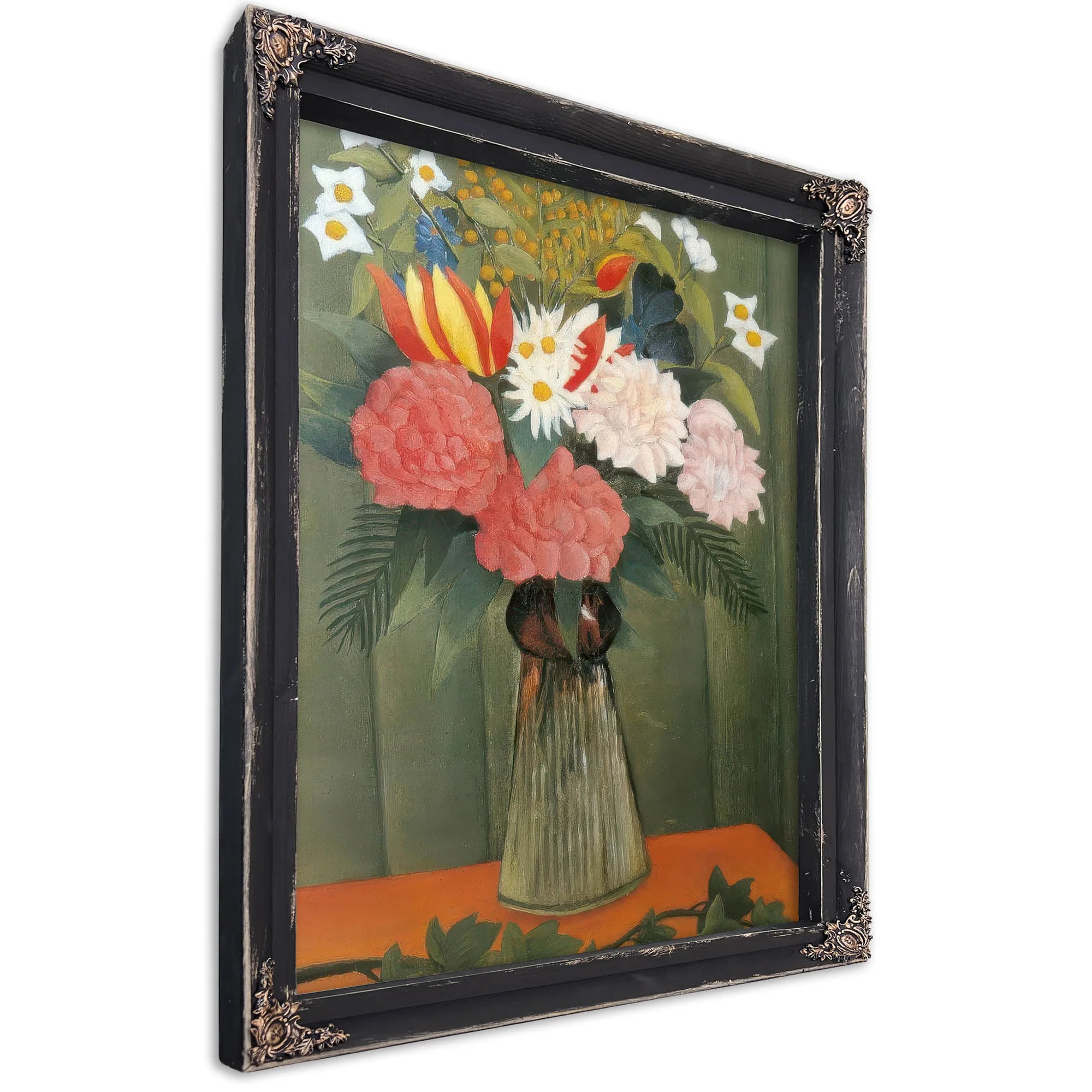Flower In A Vase 1909 Bouquet De Fleurs By Henri Rousseau Fine Art Print