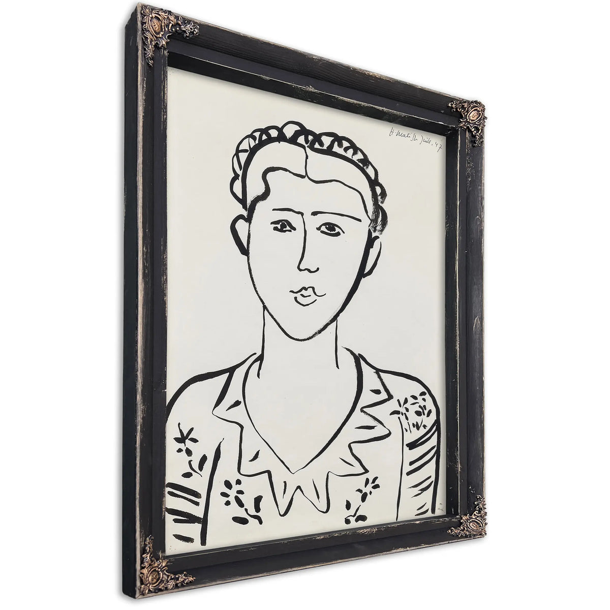 La Roumaine Au Corsage A Fleurs (Romanian Blouse With Green Embroidery) by Henri Matisse