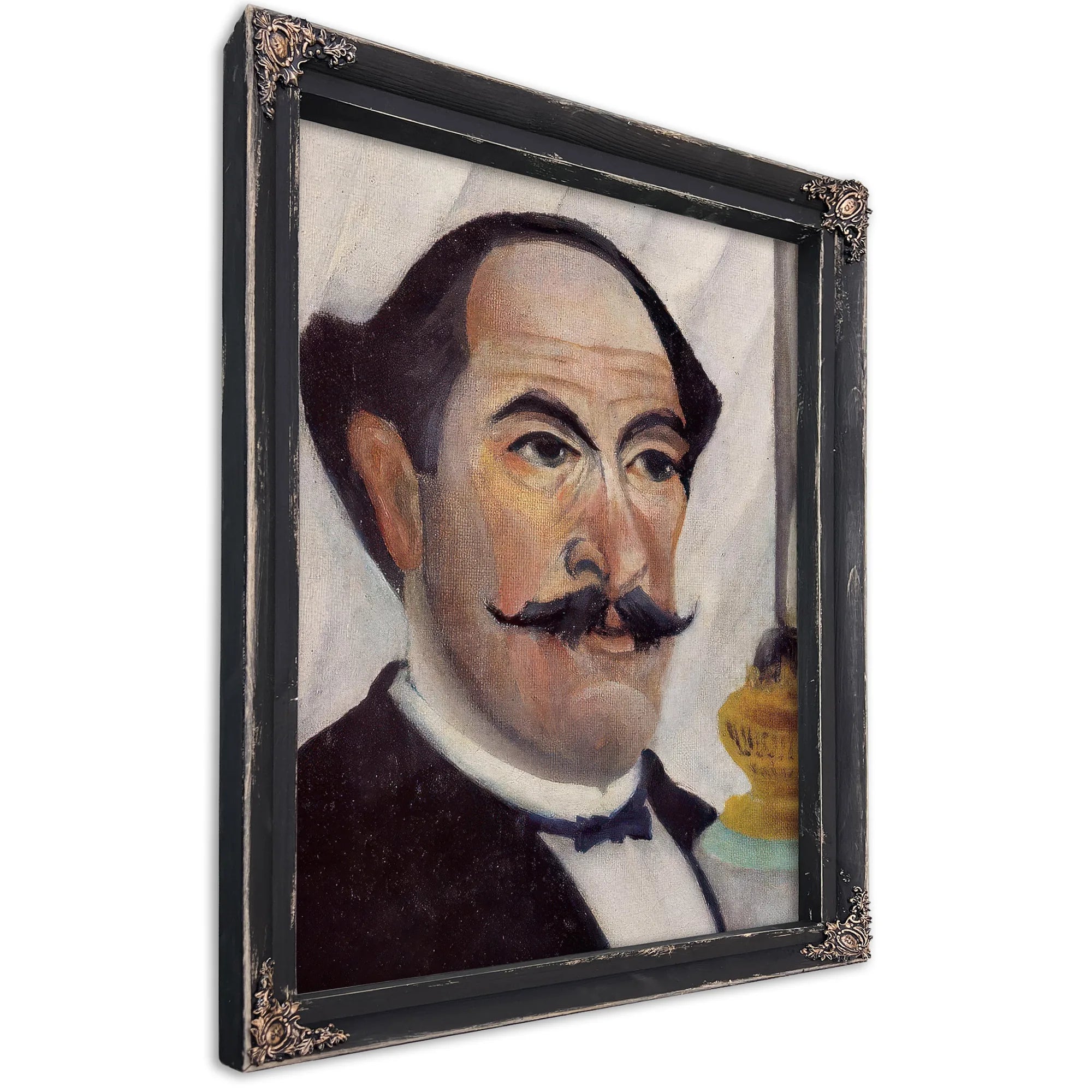 Self Portrait Of The Artist With A Lamp By Henri Rousseau Fine Art Print