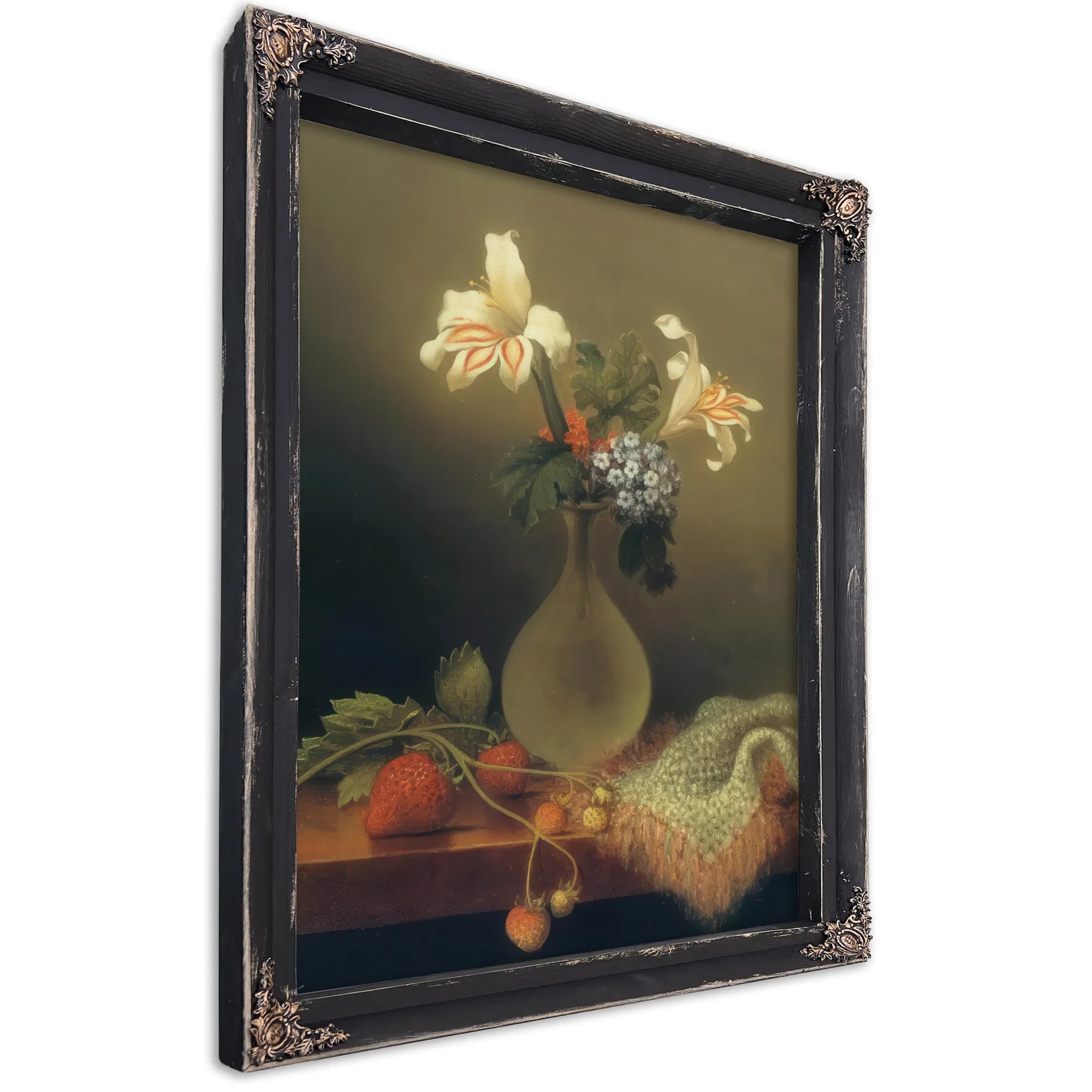 A Vase Of Corn Lilies And Heliotrope By Martin Johnson Heade Fine Art Print