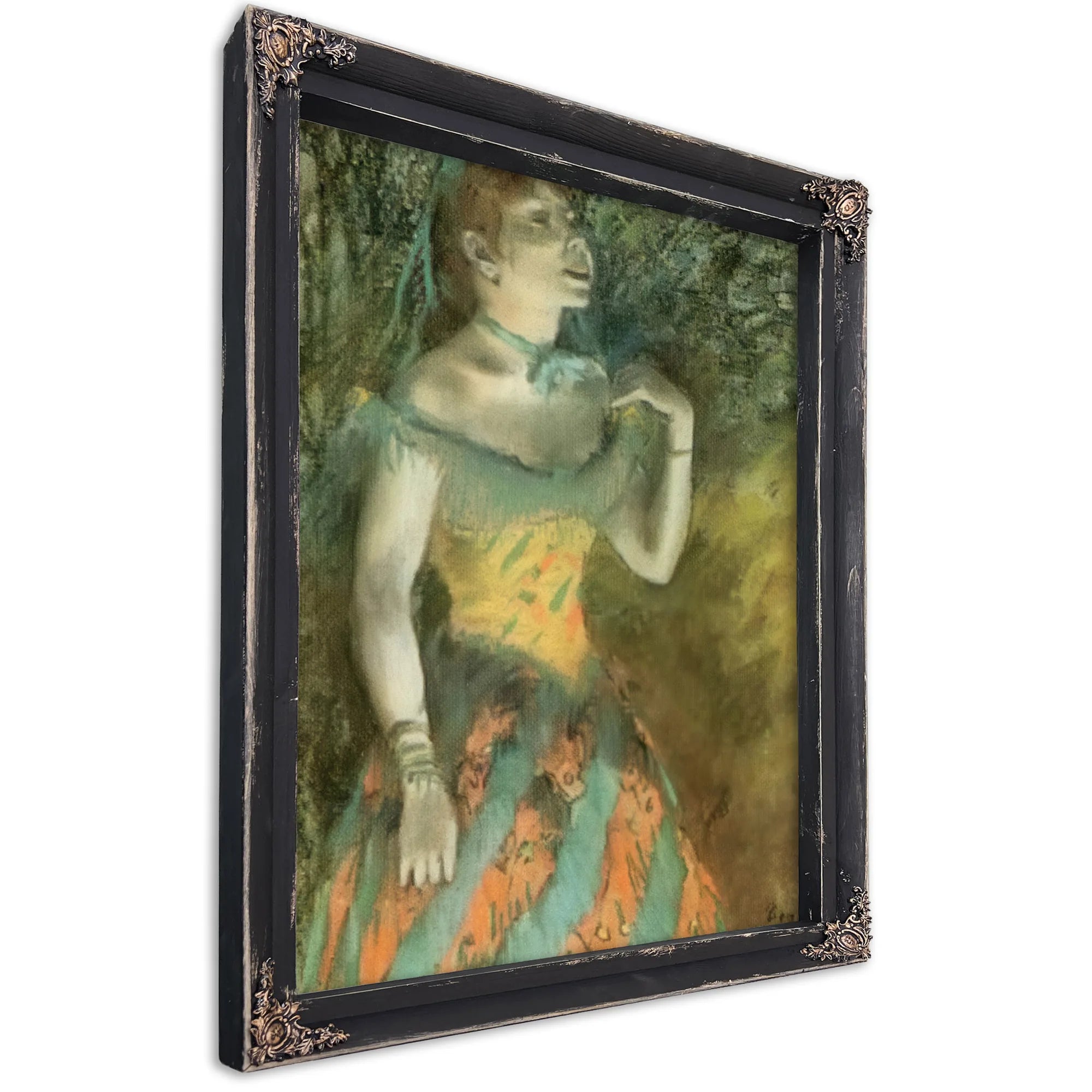 The Green Singer By Edgar Degas Fine Art Print