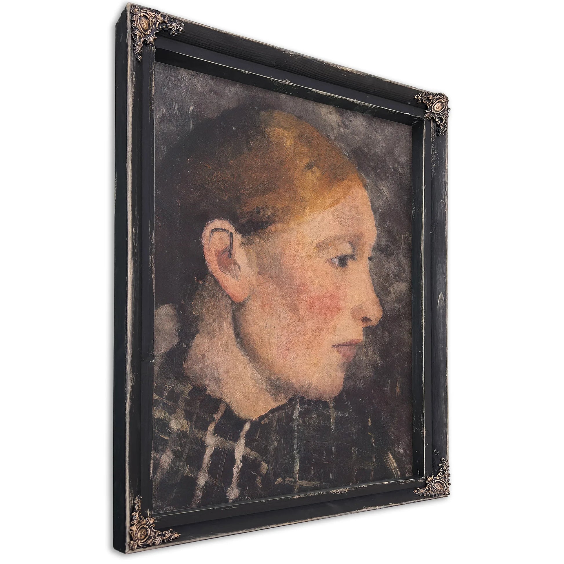 Head Of A Peasant Woman In Profile By Paula Modersohn Becker Fine Art Print