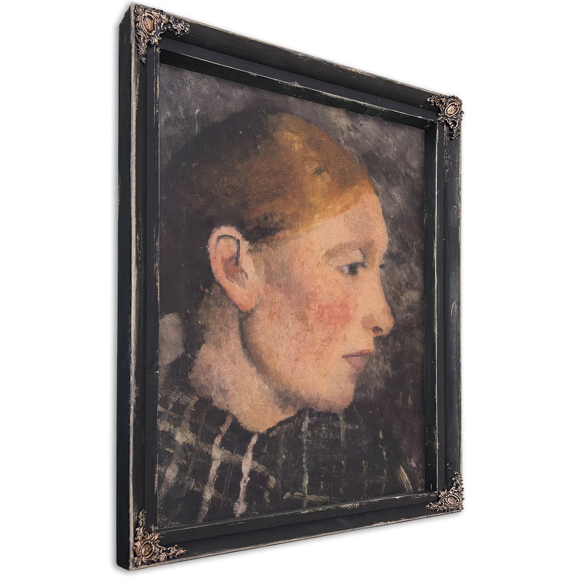 Head Of A Peasant Woman In Profile By Paula Modersohn Becker Fine Art Print