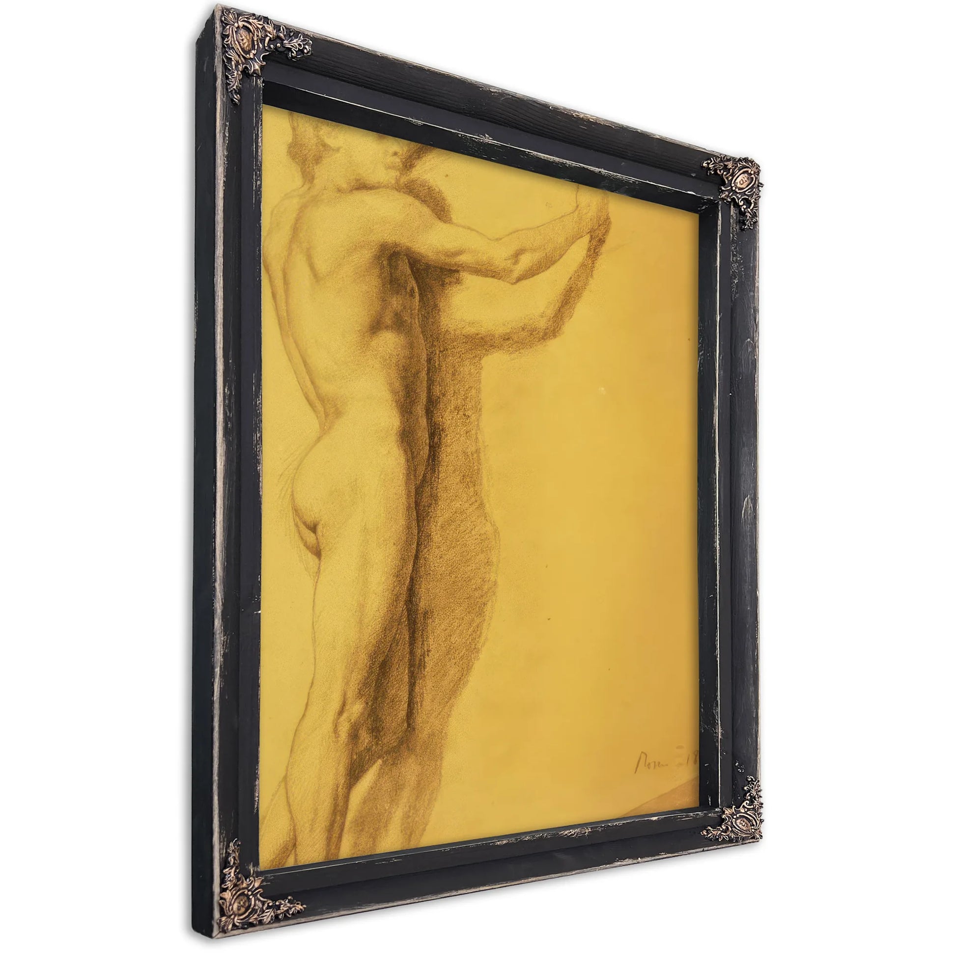 Study Of A Male Nude By Edgar Degas Fine Art Print