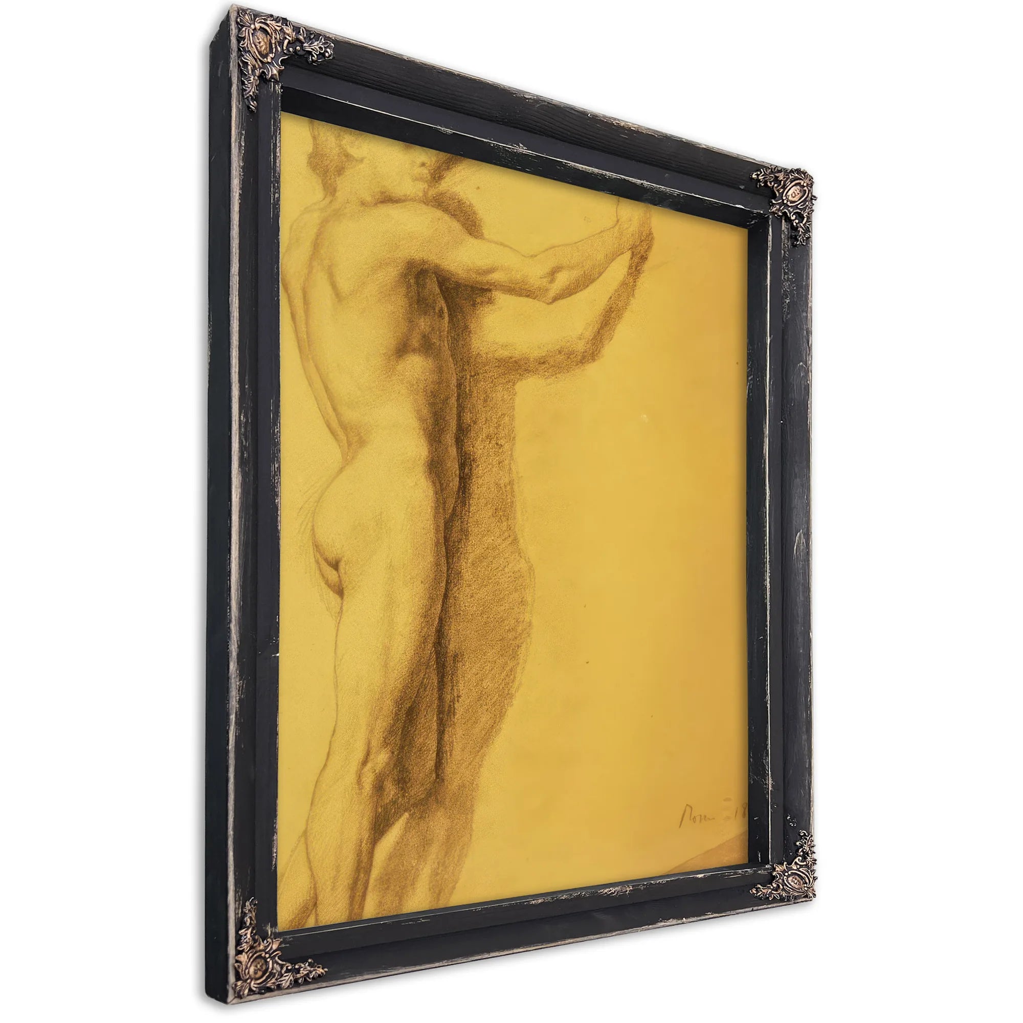 Study Of A Male Nude By Edgar Degas Fine Art Print
